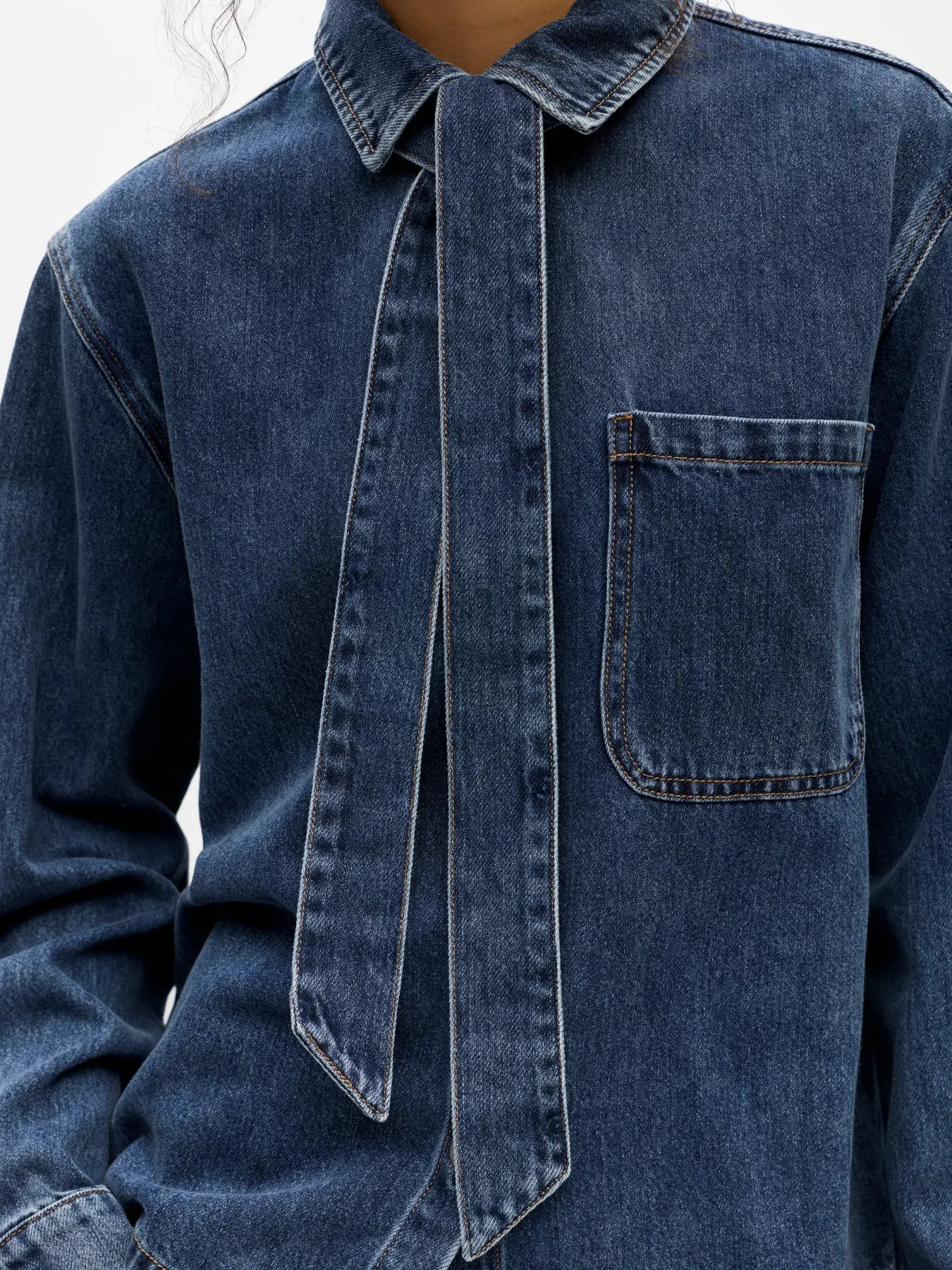 Object Rosie Shirt - Medium Blue Denim
