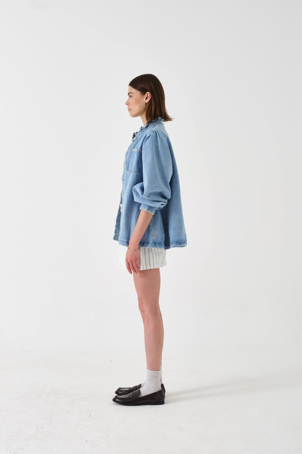 picture of Seventy + Mochi Dana Denim Jacket - Sunbleached - Number Two - womens - fashion - clothing - Seventy + Mochi 4
