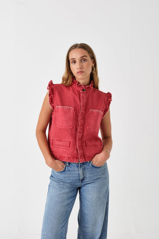 picture of Seventy + Mochi Pablo Waistcoat / Vintage Red - Number Two - womens - fashion - clothing - Seventy + Mochi 1