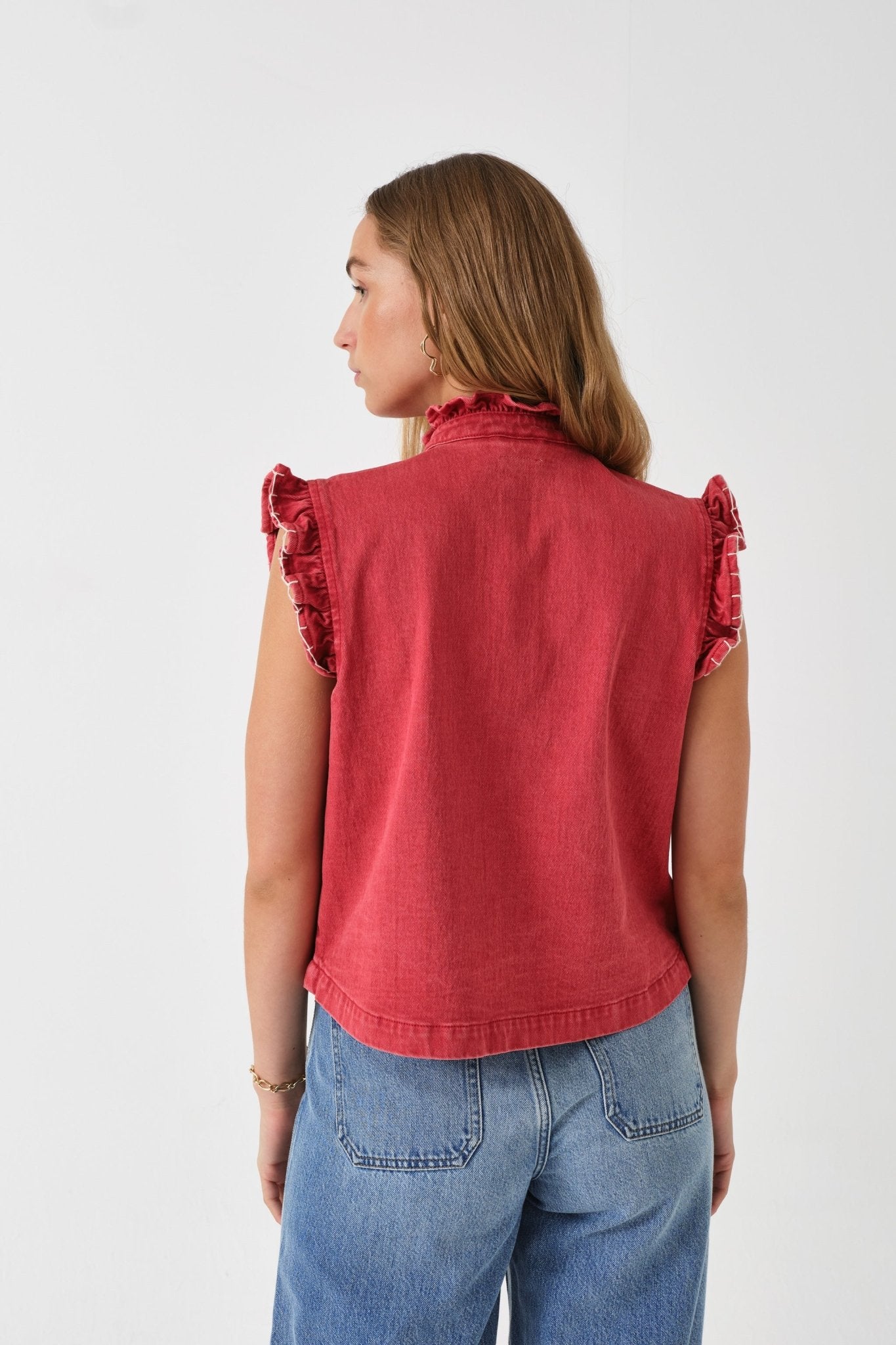 picture of Seventy + Mochi Pablo Waistcoat / Vintage Red - Number Two - womens - fashion - clothing - Seventy + Mochi 2