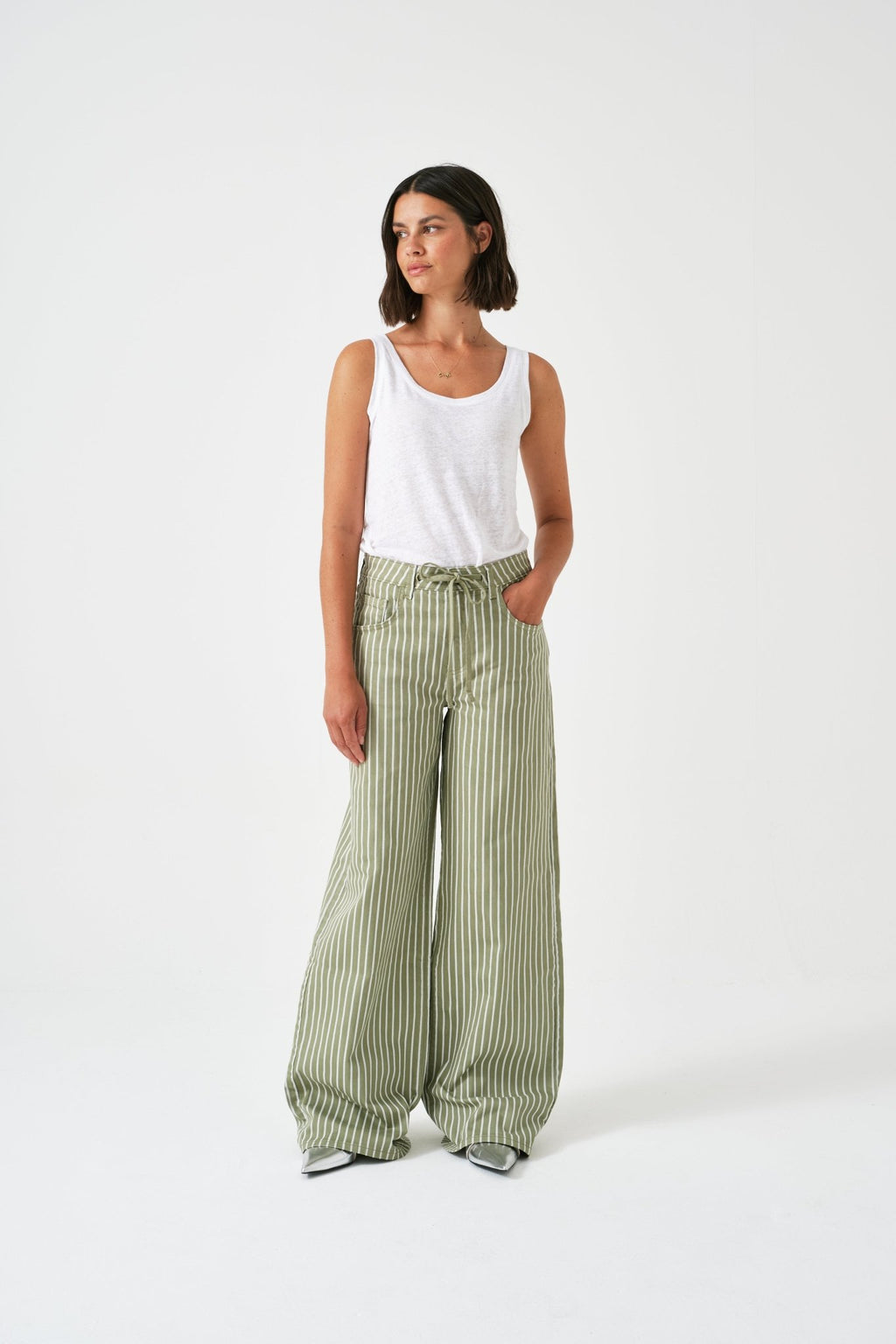 picture of Seventy + Mochi Blake Jean Vintage Moss Wide Stripe - Number Two - womens - fashion - clothing - Seventy + Mochi 2