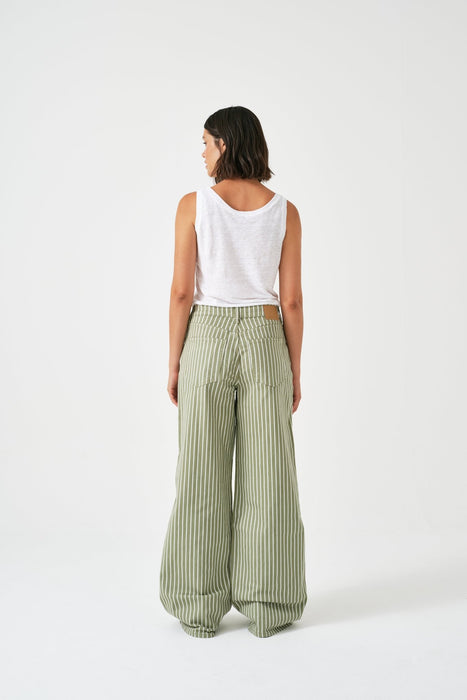 Seventy + Mochi Blake Jean Vintage Moss Wide Stripe