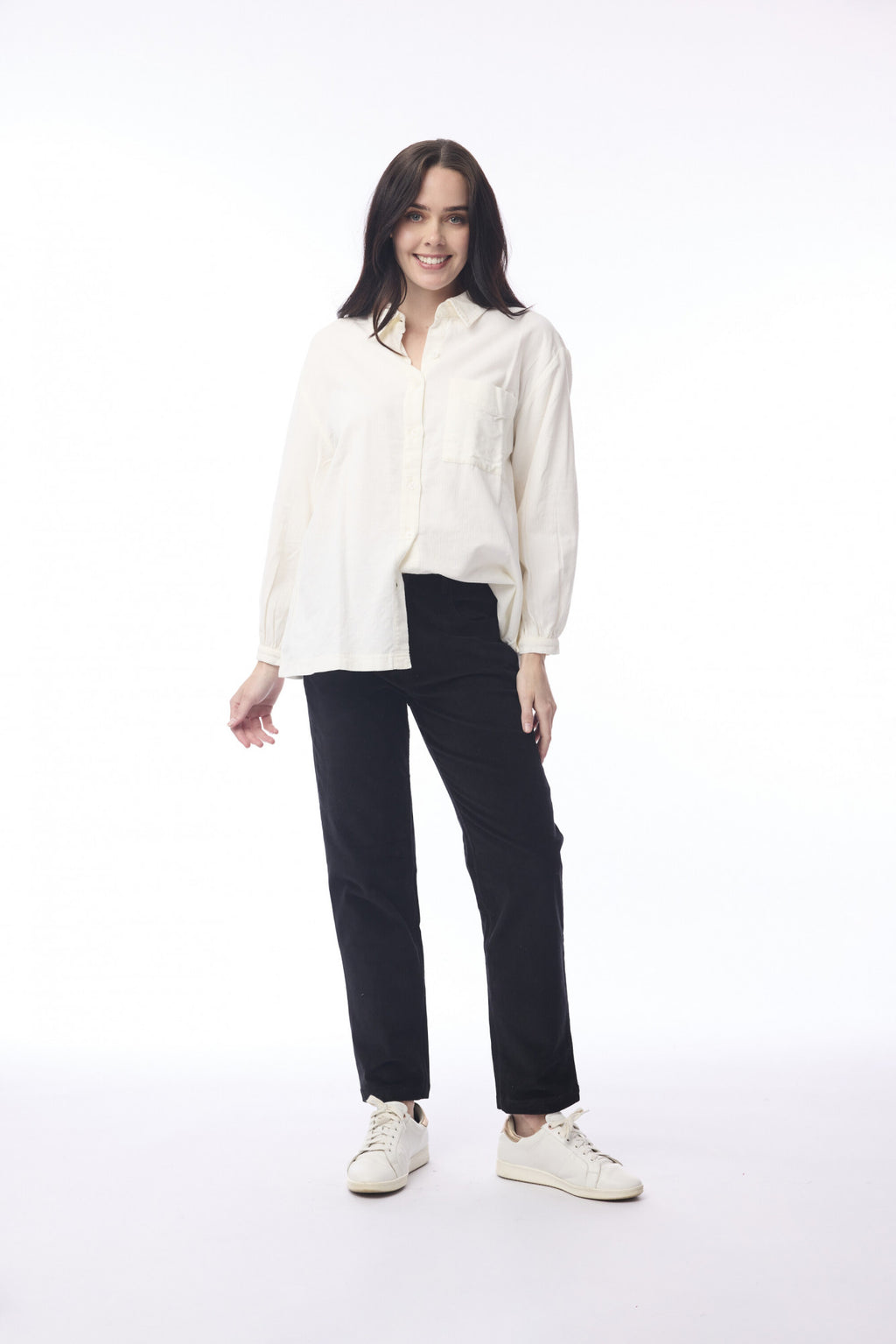 picture of Orientique Cord Slim Trouser - Black - Number Two - womens - fashion - clothing - Orientique 1