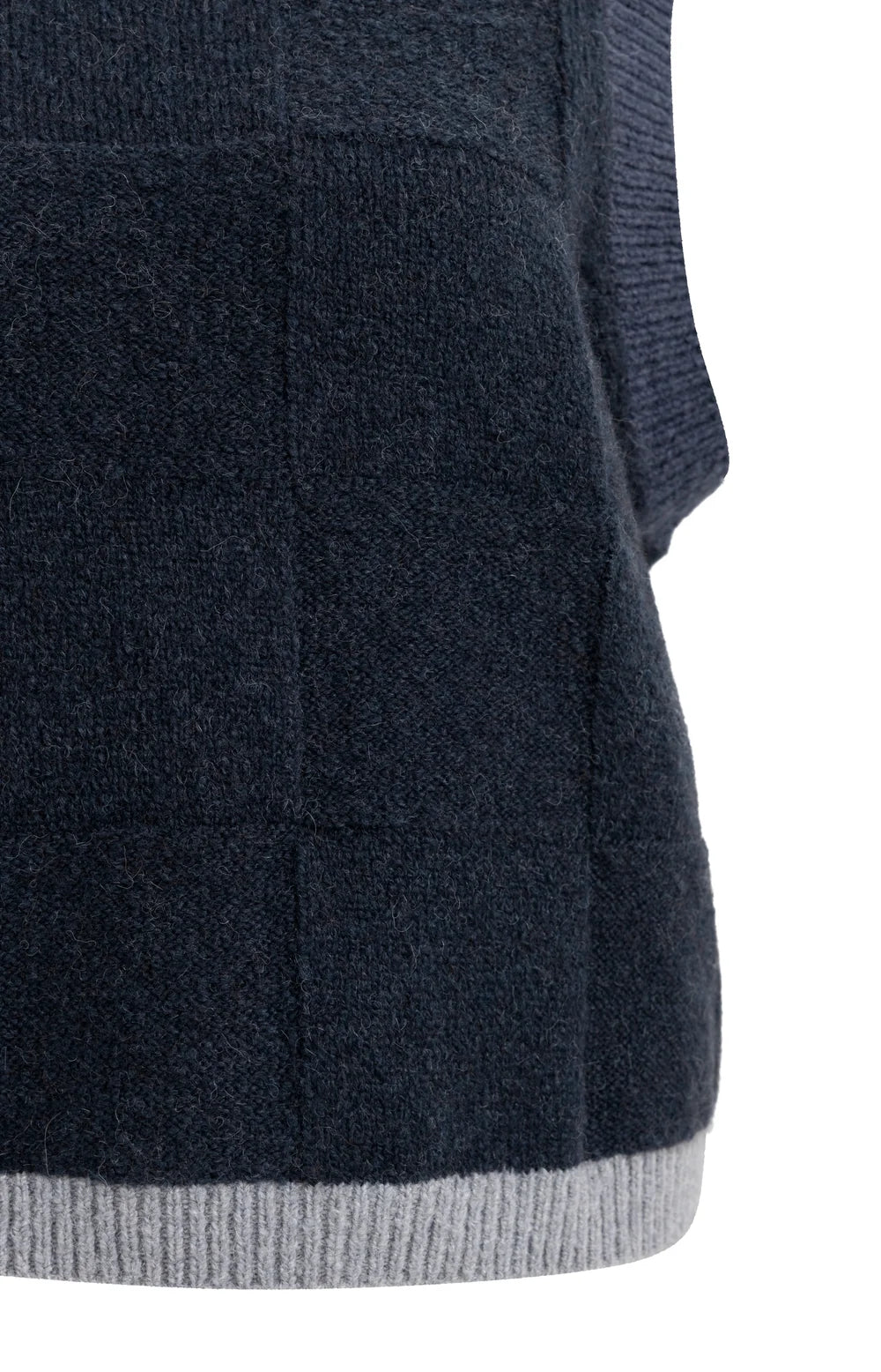 picture of Yaya Soft Knitted Tank with Contrast Trims - Car Black Dessin - Number Two - womens - fashion - clothing - Yaya 3