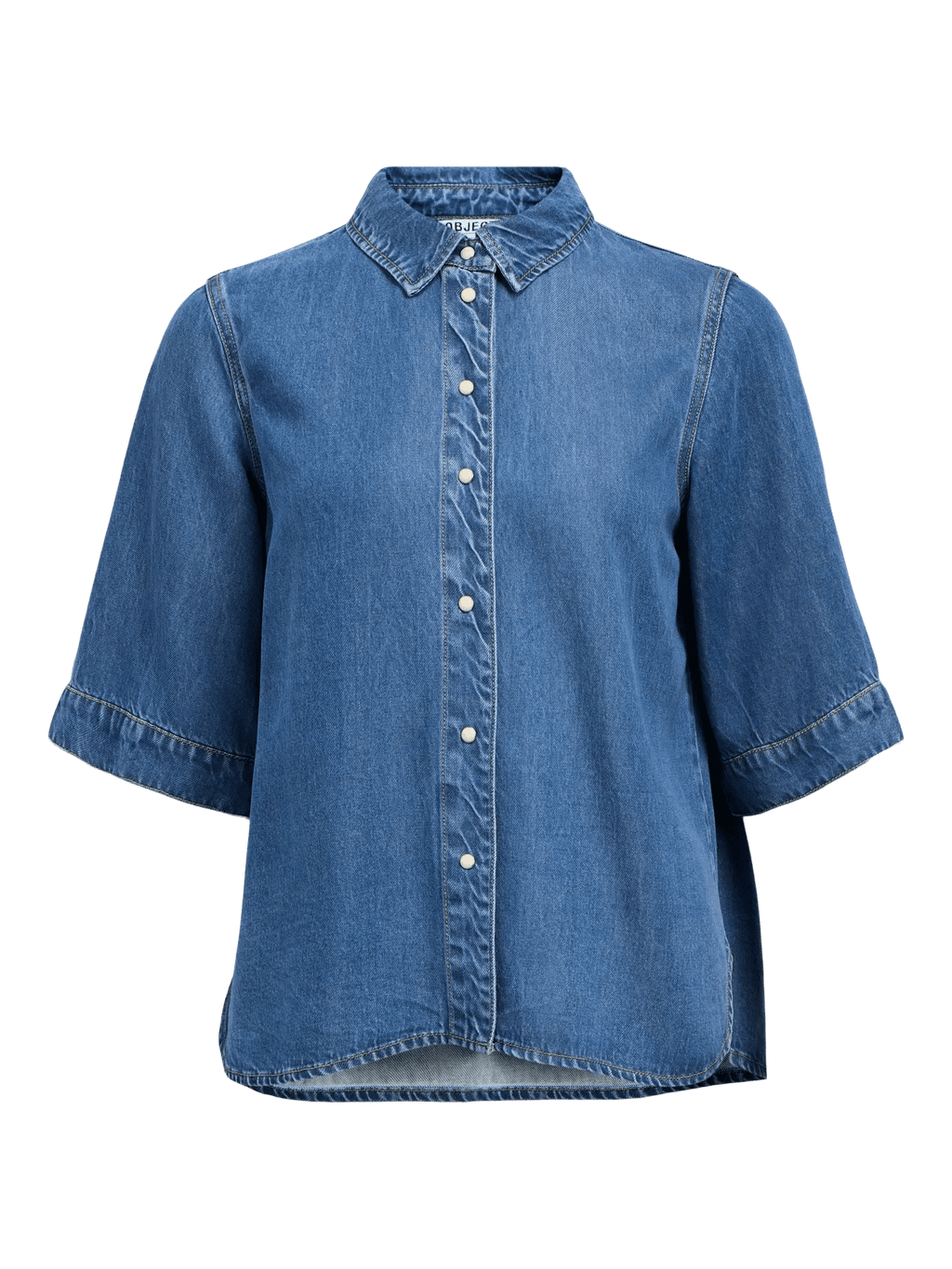 picture of Object Frame 2/4 Denim Top - Medium Blue Denim - Number Two - womens - fashion - clothing - Object 2