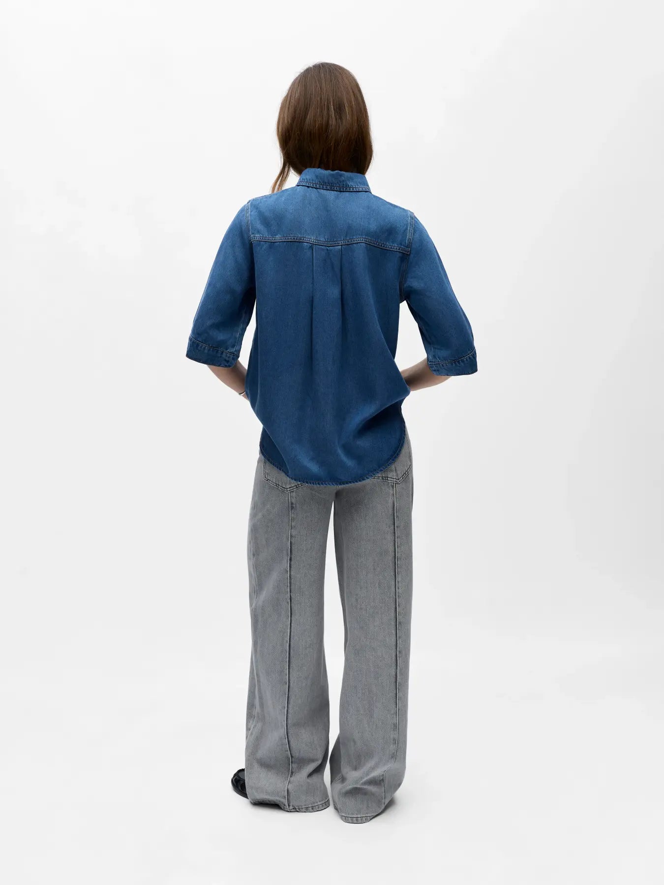 picture of Object Frame 2/4 Denim Top - Medium Blue Denim - Number Two - womens - fashion - clothing - Object 5