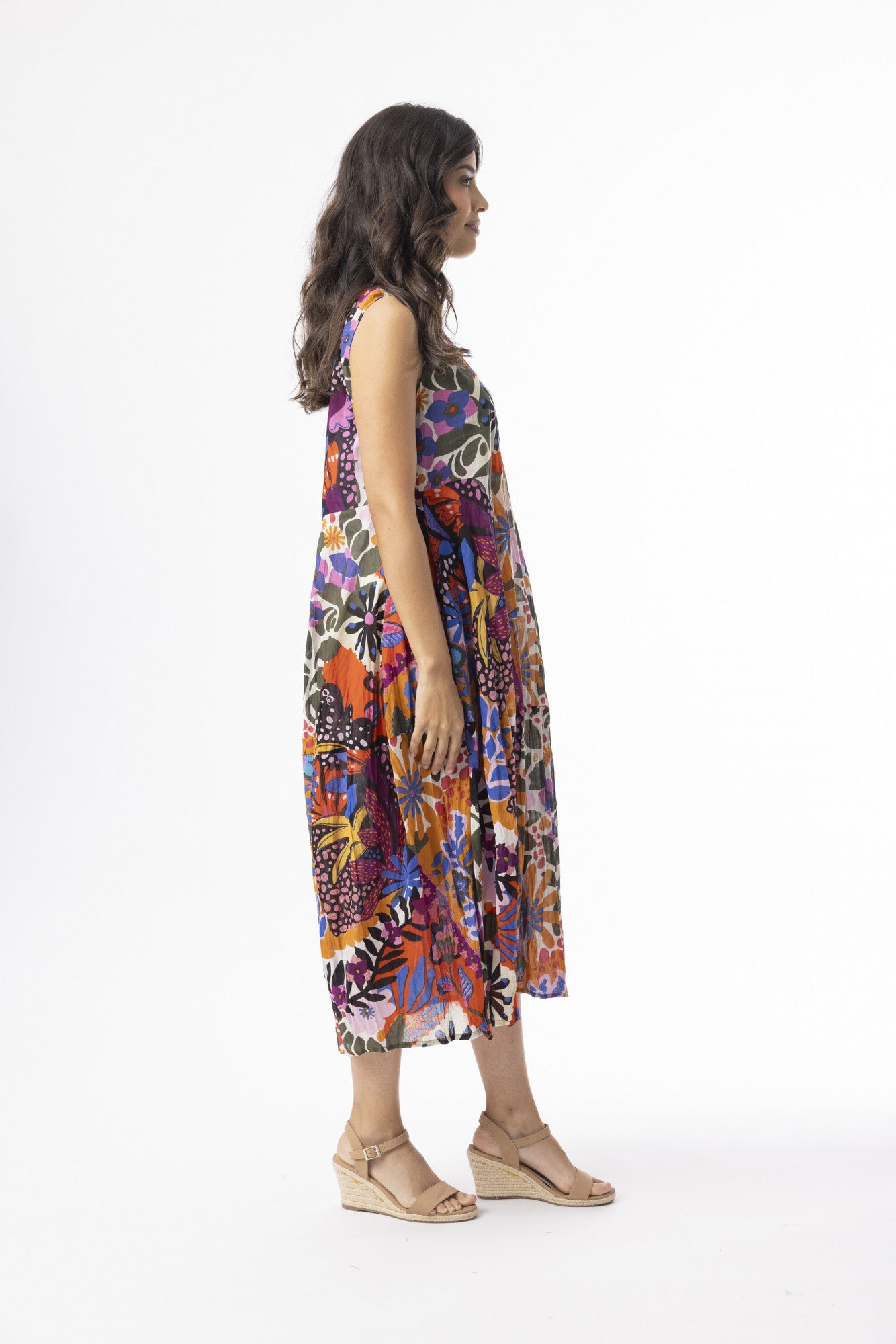 picture of Orientique Salvador Sleeveless Bubble Dress - Multi Print - Number Two - womens - fashion - clothing - Orientique 2
