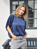 Black Colour Mable Blouse  - Navy