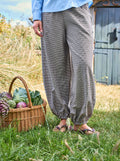 Black Colour MANON Ballon Pant - Coffee Gingham