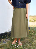 Black Colour DAVINA Skirt - Army