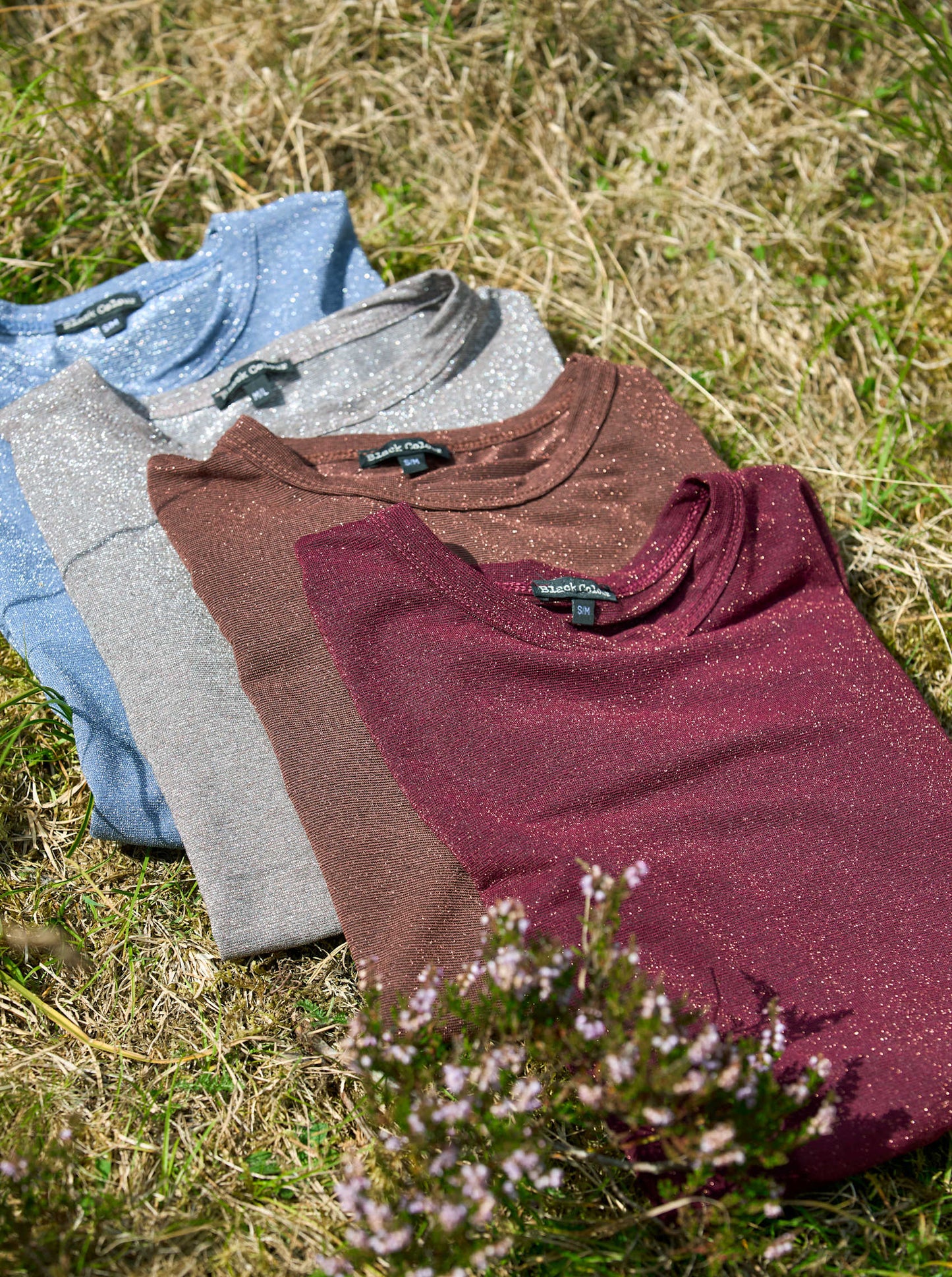 picture of Black Colour FAYE Lurex Blouse T Shirt - Taupe - Number Two - womens - fashion - clothing - Black Colour 2