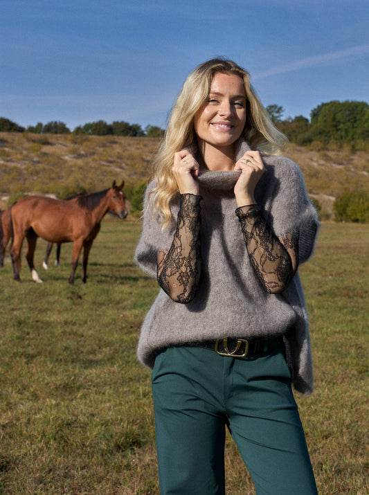 picture of Black Colour CLARA Lace Blouse - Black - Number Two - womens - fashion - clothing - Black Colour 1