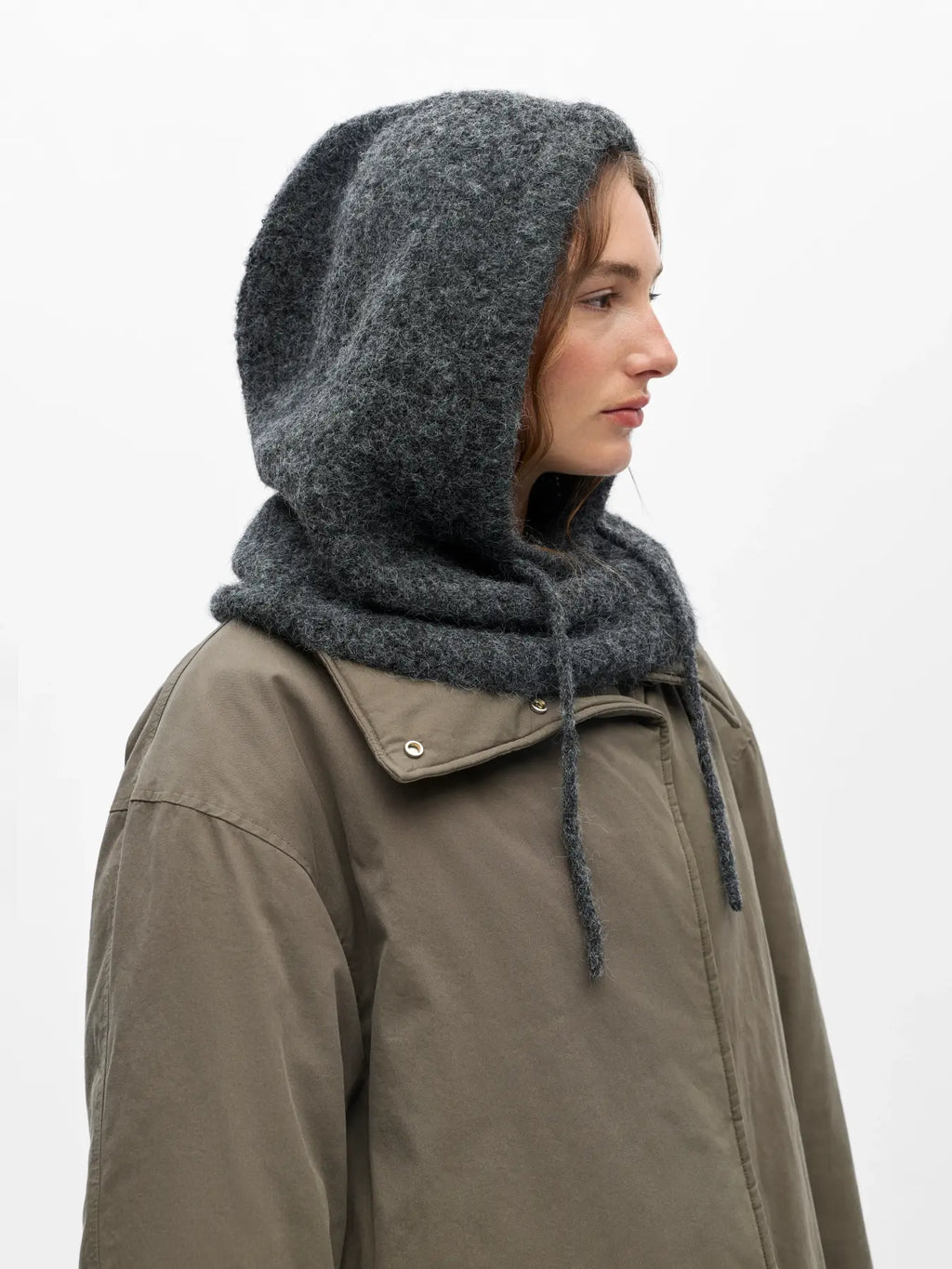 Object Milu Knit Balaclava - Dark Grey Melange