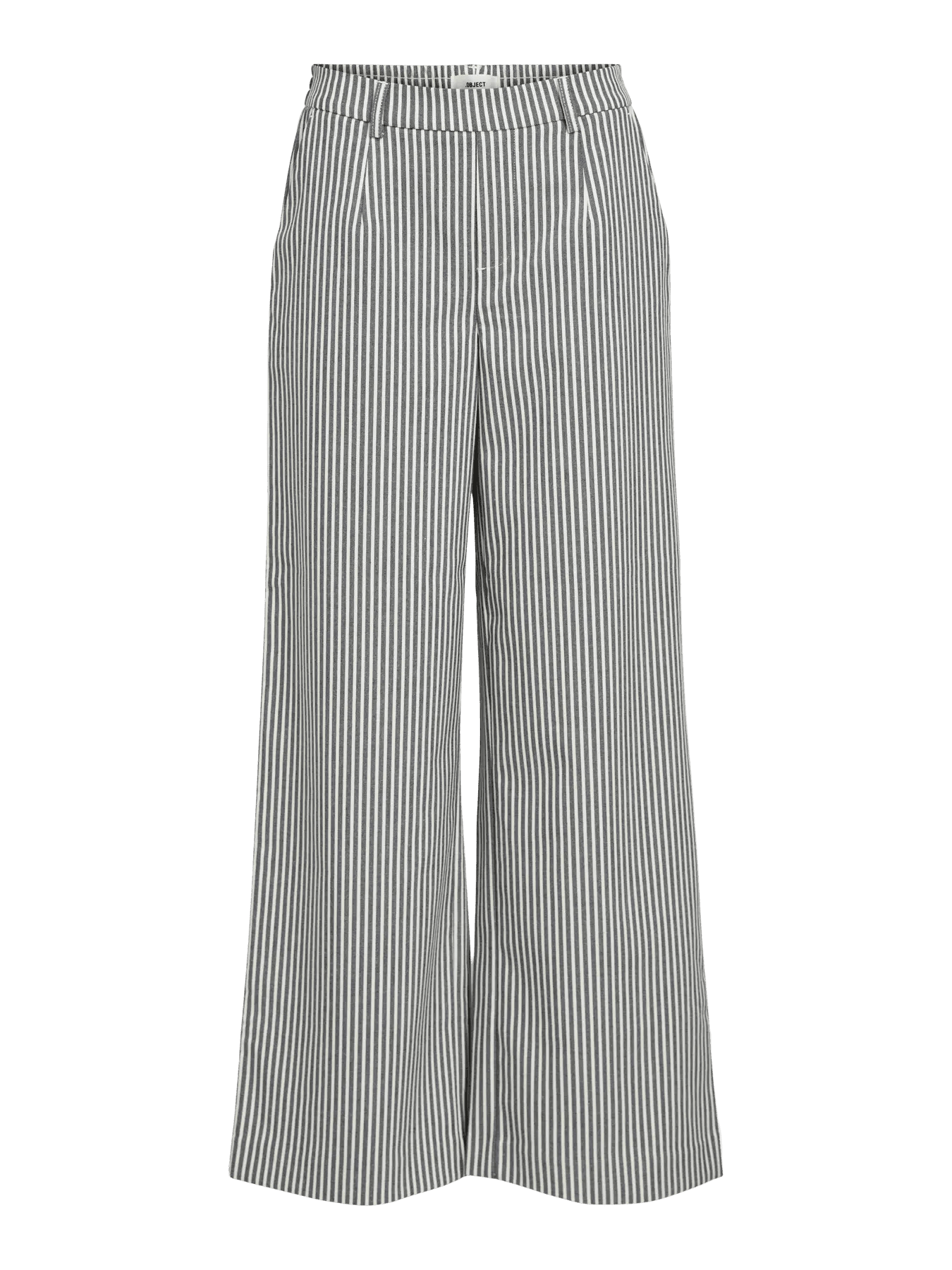 picture of Object Lisa Wide Trouser - Cloud Dancer/Sky Stripe - Number Two - womens - fashion - clothing - Object 3