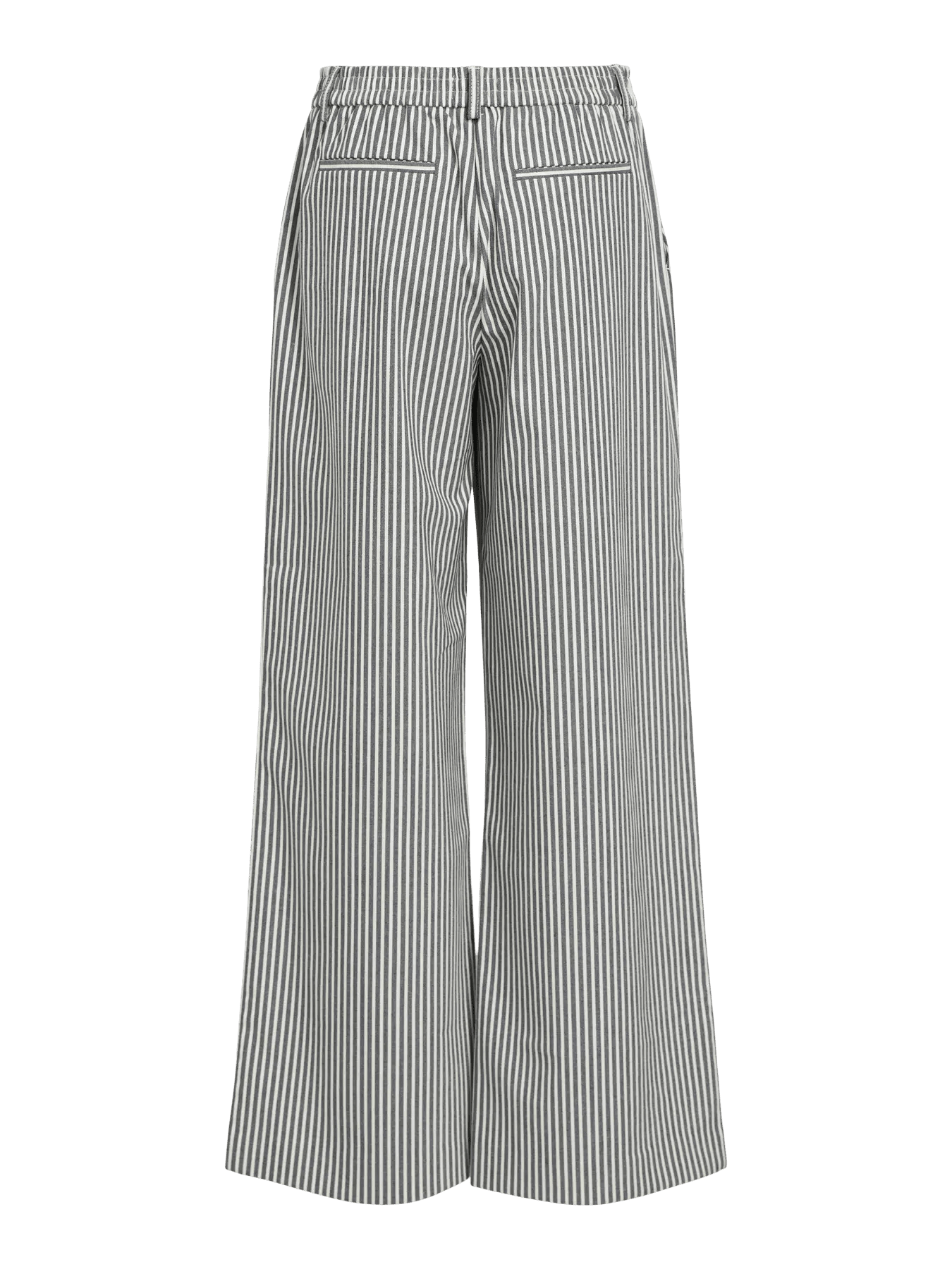 picture of Object Lisa Wide Trouser - Cloud Dancer/Sky Stripe - Number Two - womens - fashion - clothing - Object 4
