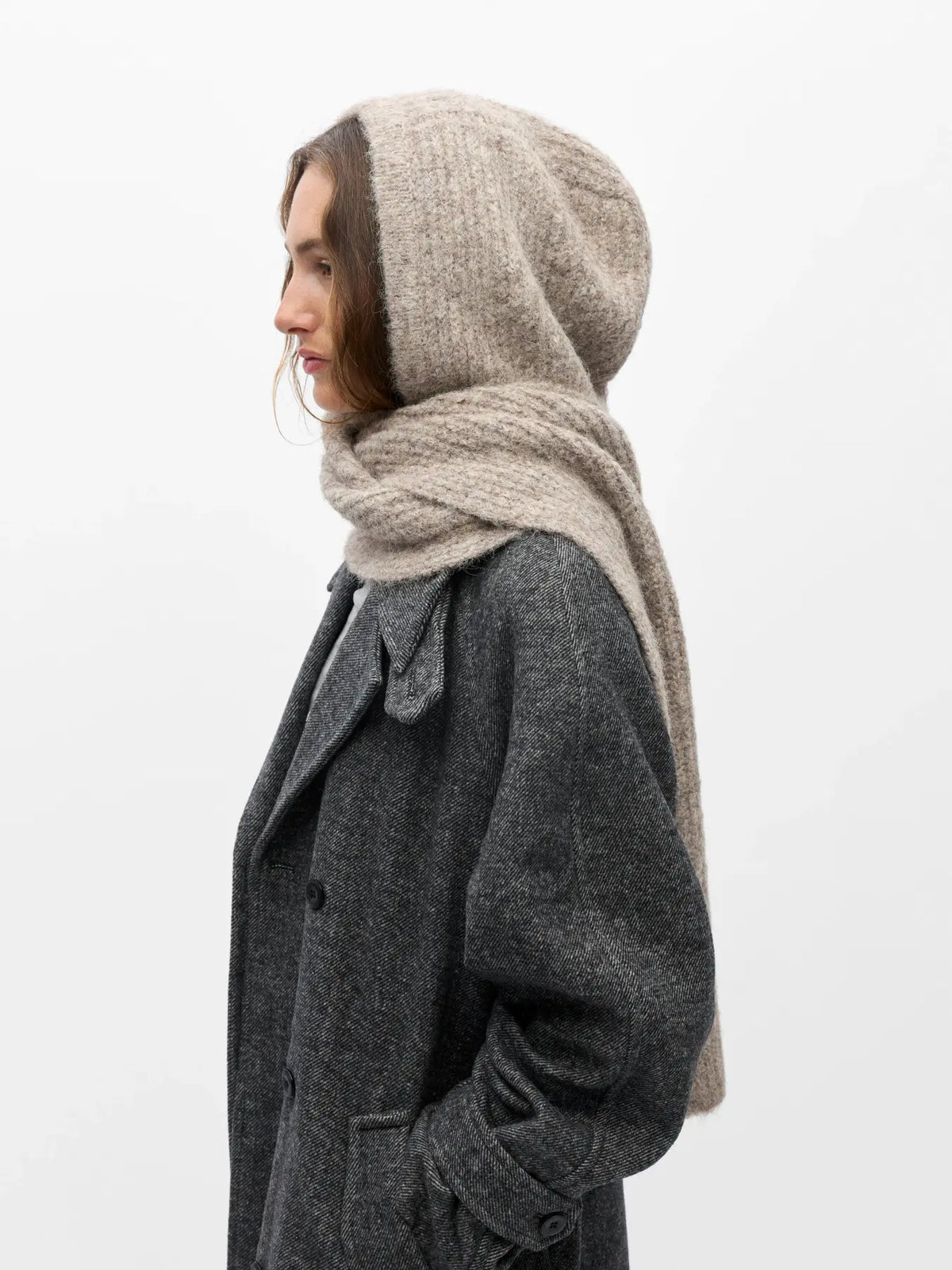 Object Milu Scarf Knit Balaclava - Humus Melange