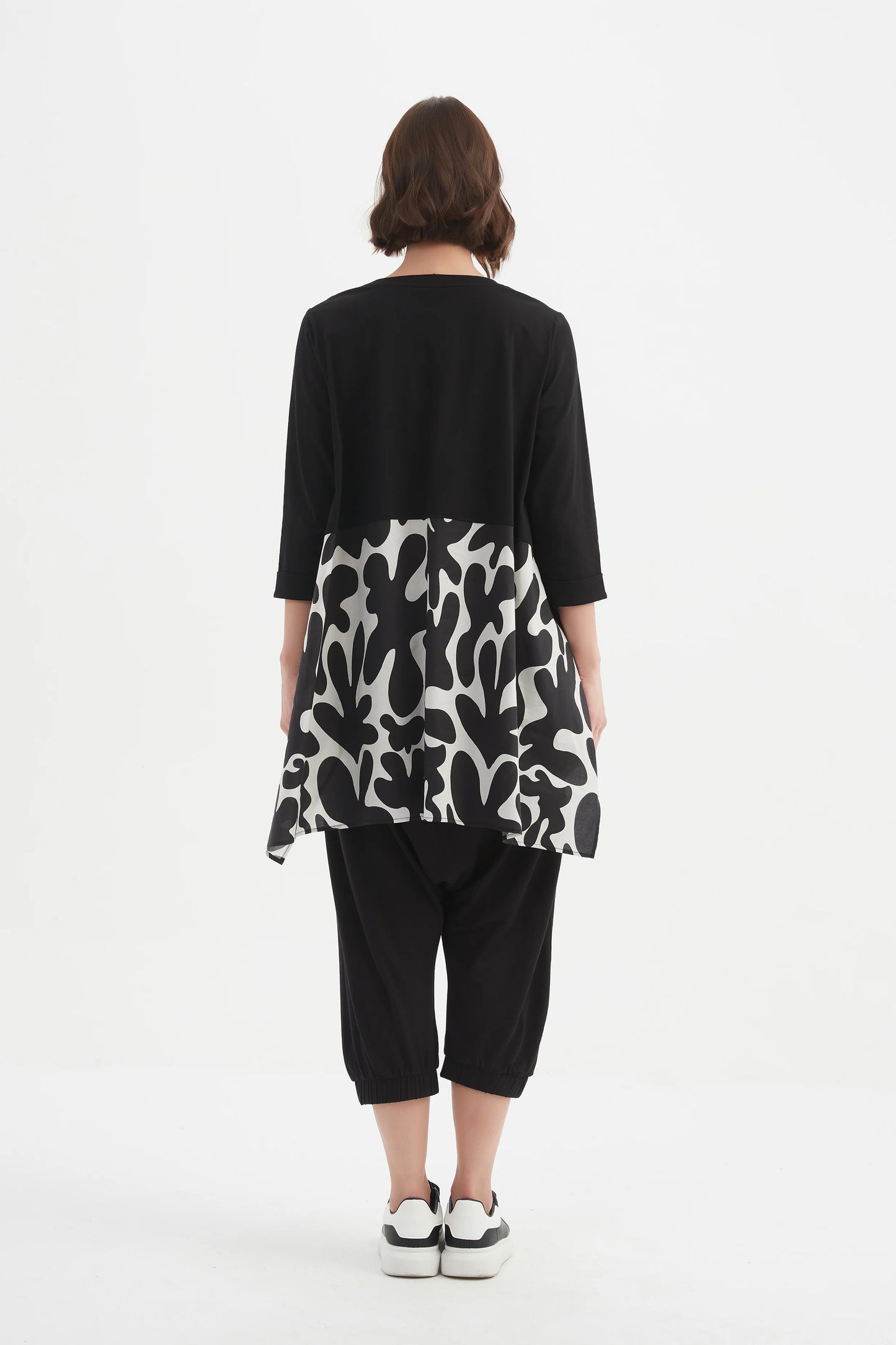 picture of Tirelli Ava Printed Top - Black/Cream - Number Two - womens - fashion - clothing - Tirelli 2