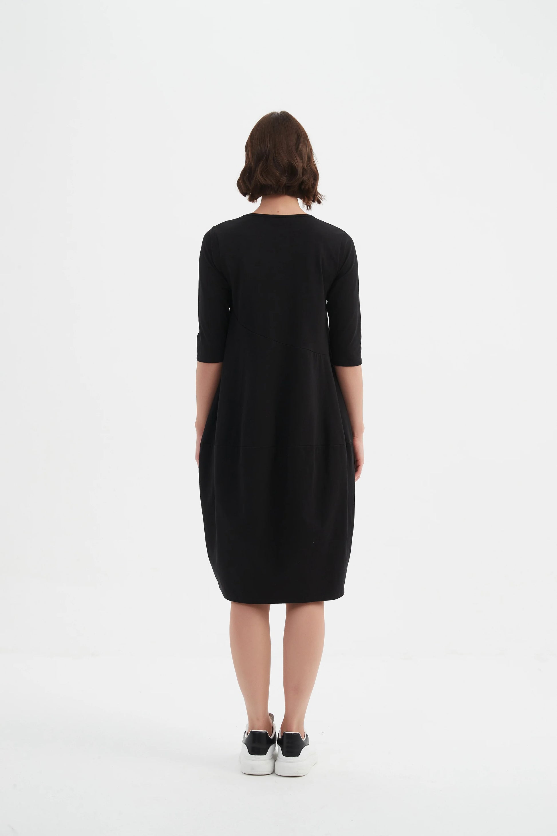 picture of Tirelli Diagonal Seam Winter Dress - Black - Number Two - womens - fashion - clothing - Tirelli 5