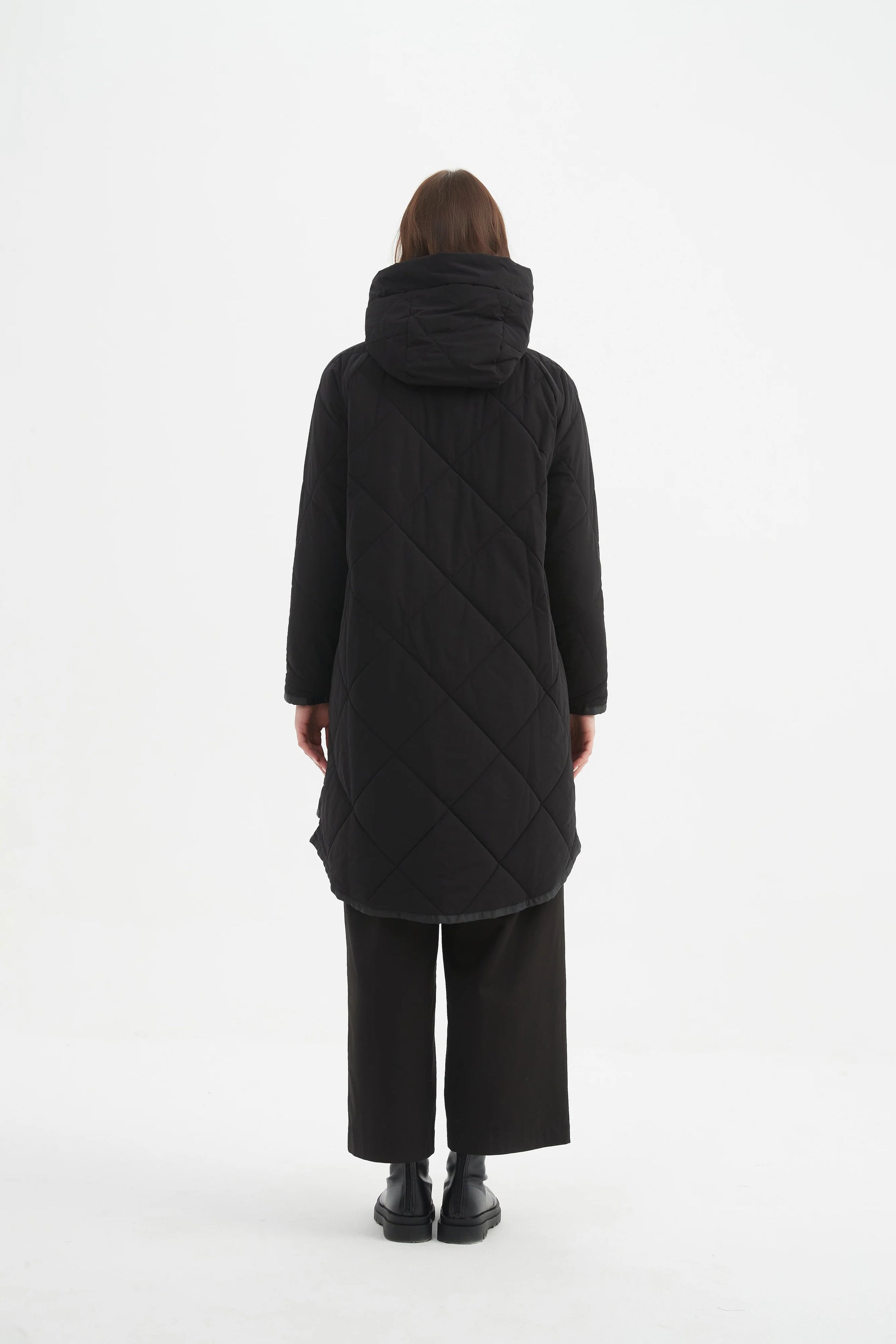 picture of Tirelli Zip Hem Winter Coat - Black - Number Two - womens - fashion - clothing - Tirelli 5