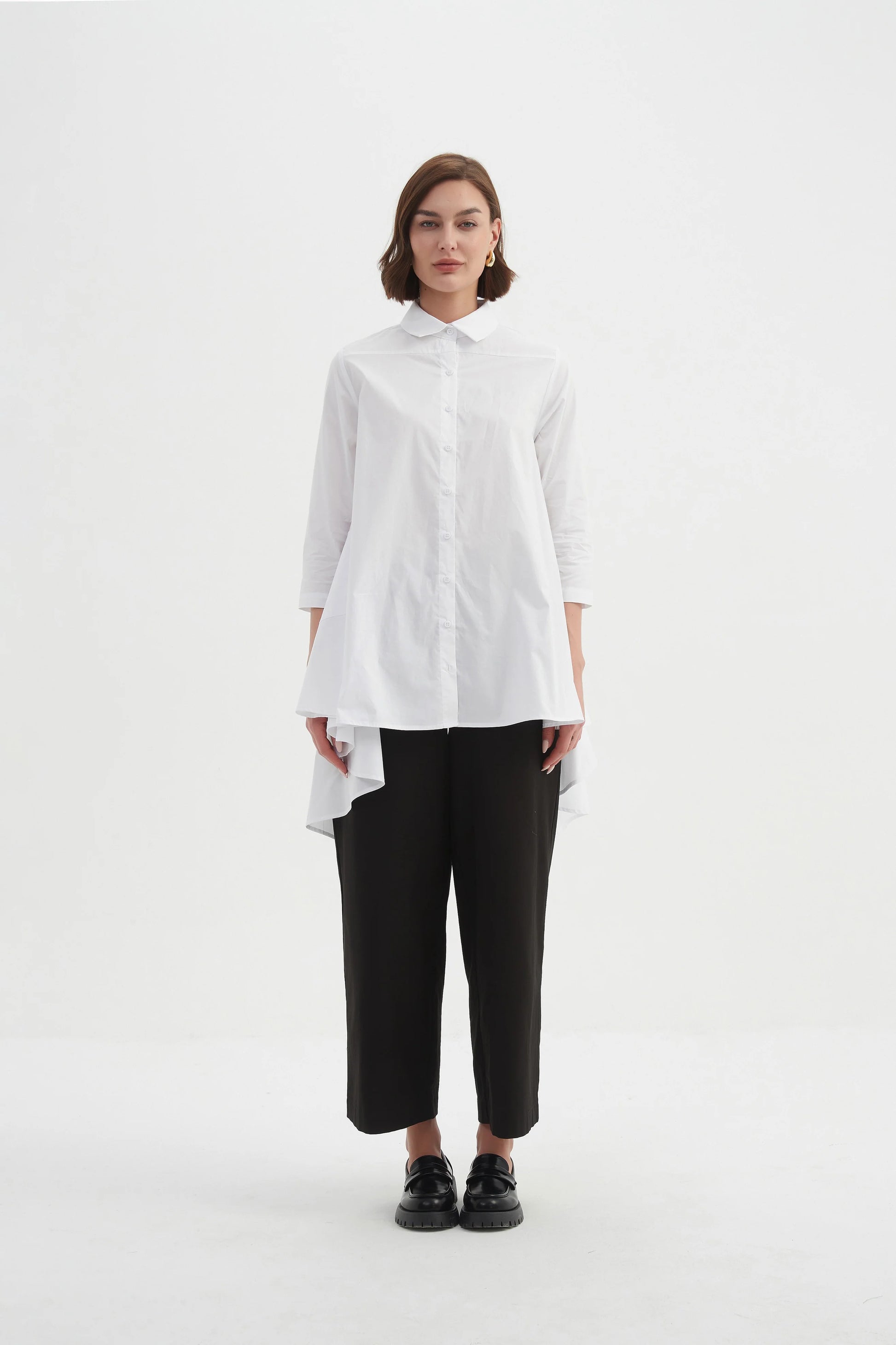 picture of Tirelli Swing Back Shirt - White - Number Two - womens - fashion - clothing - Tirelli 3
