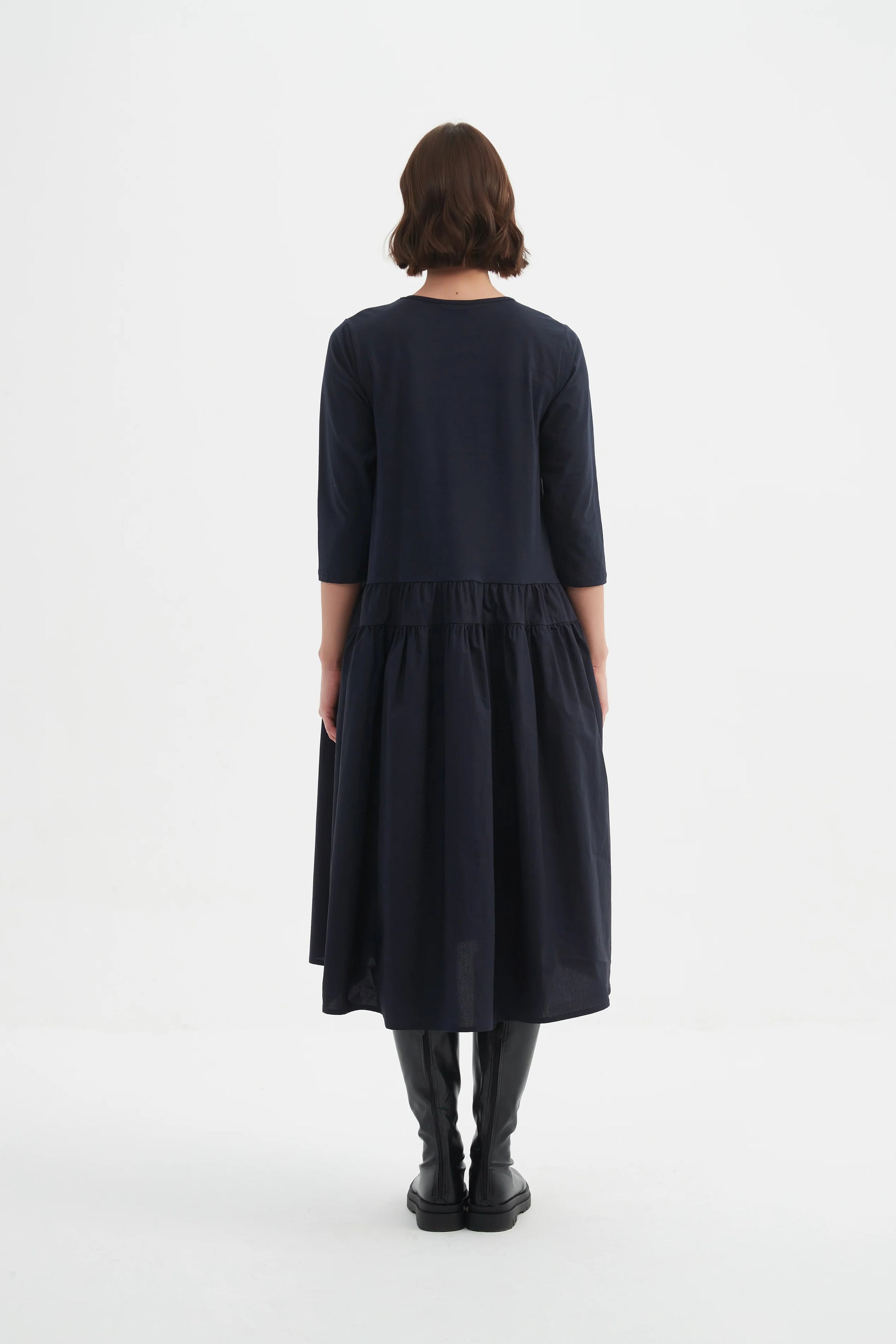 picture of Tirelli Drop Waist Combi Dress - Navy - Number Two - womens - fashion - clothing - Tirelli 5
