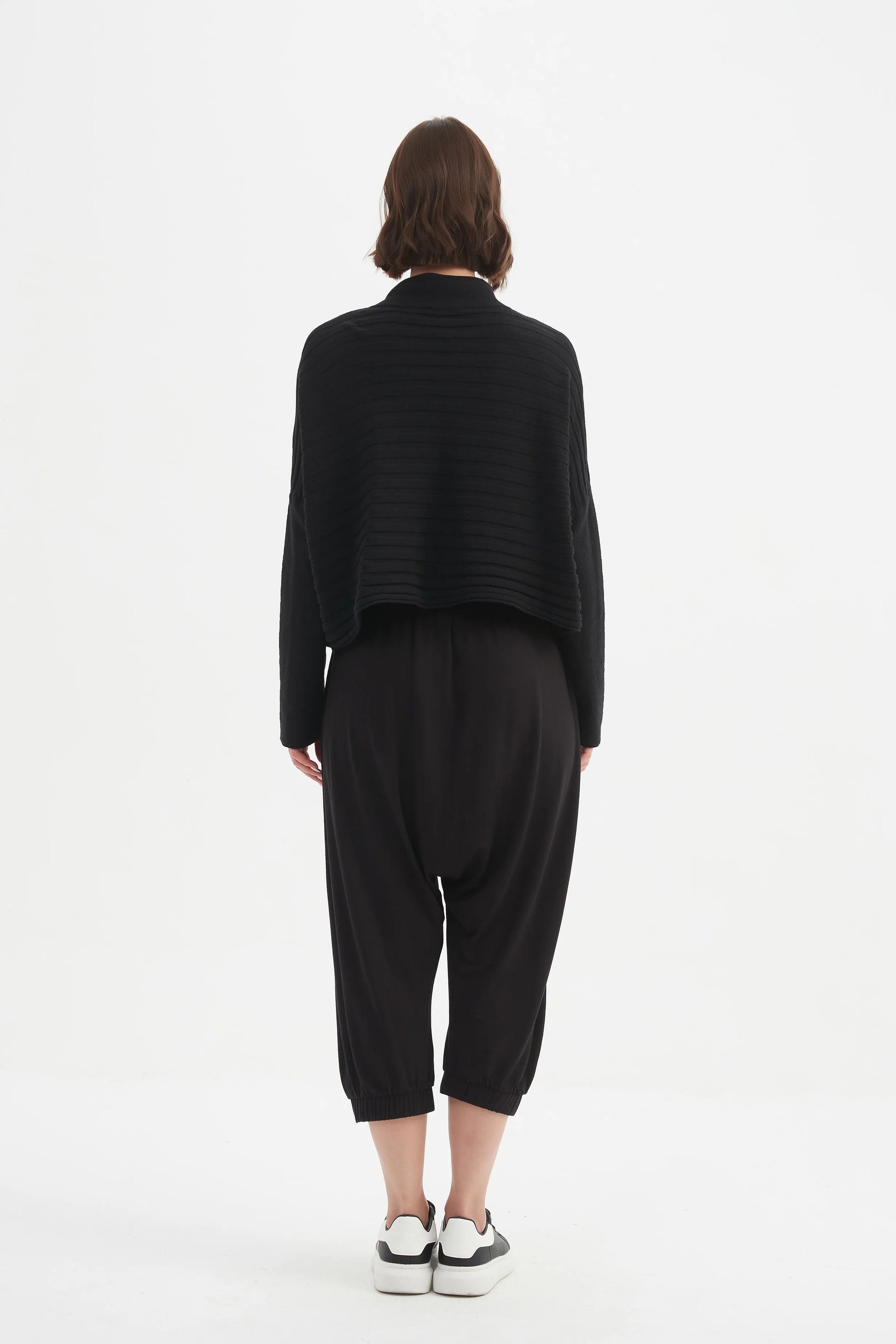 picture of Tirelli Cowl Neck Button Knit - Black - Number Two - womens - fashion - clothing - Tirelli 5