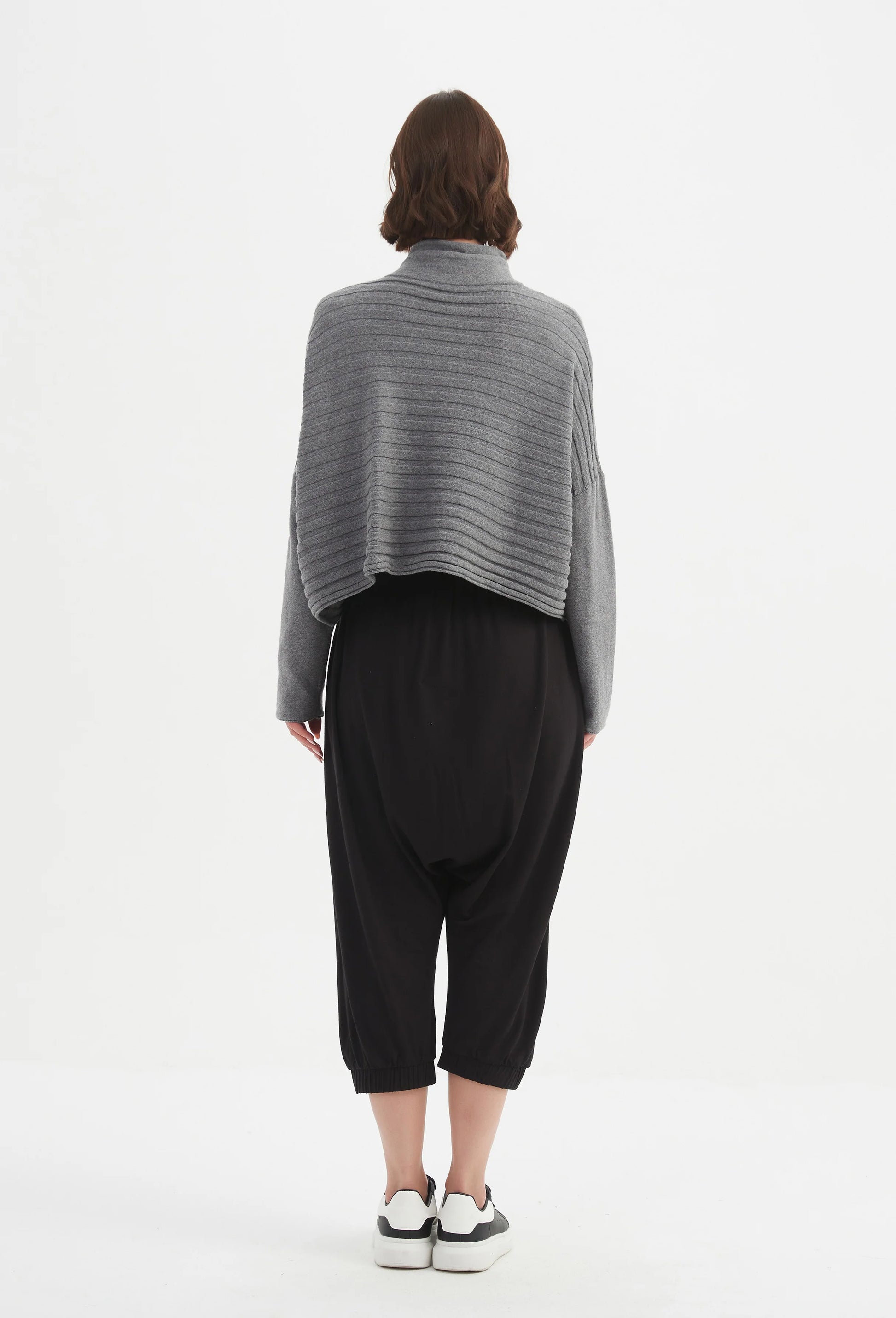 picture of Tirelli Cowl Neck Button Knit - Grey - Number Two - womens - fashion - clothing - Tirelli 5