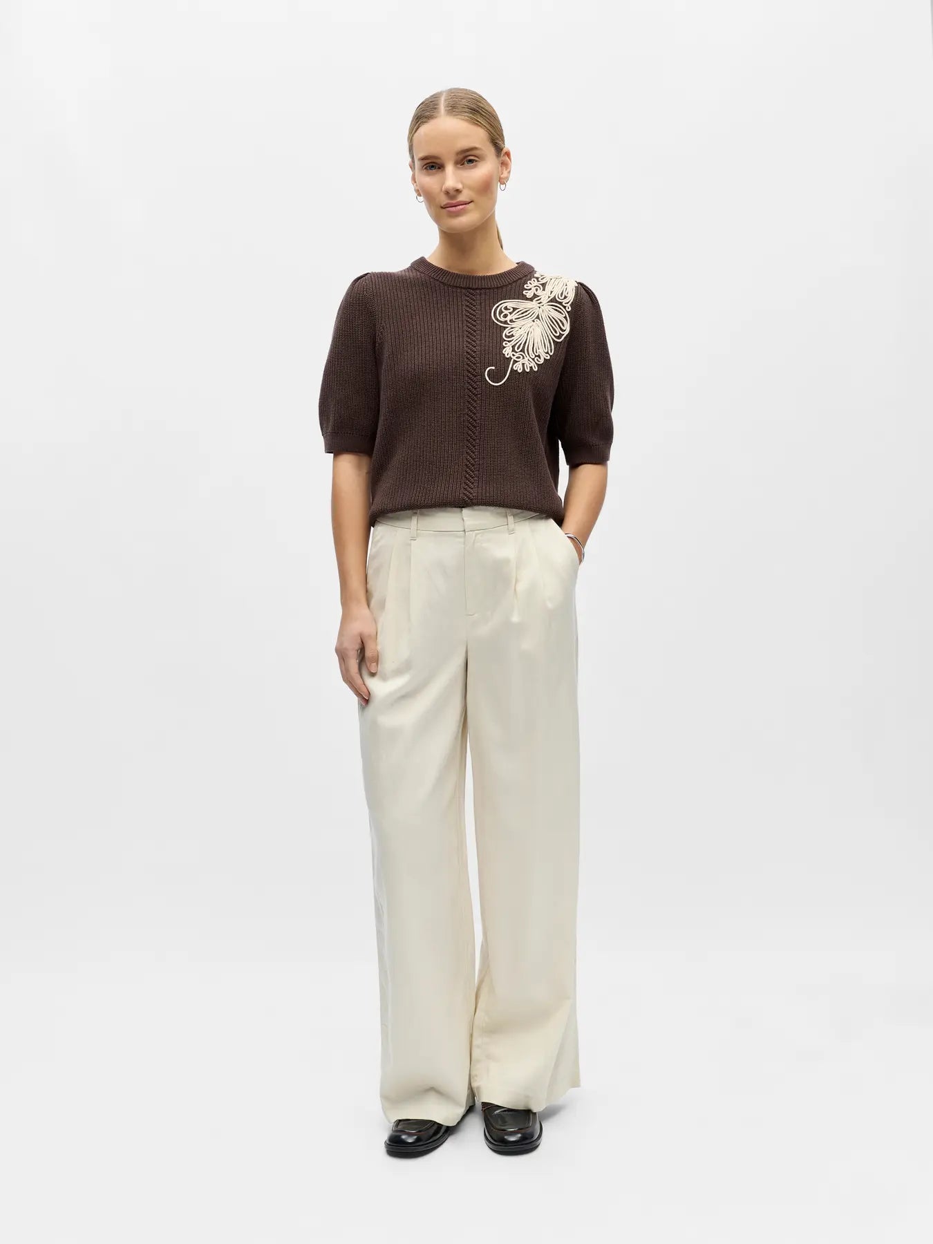 picture of Object Tuba Wide Trouser - Birch - Number Two - womens - fashion - clothing - Object 3