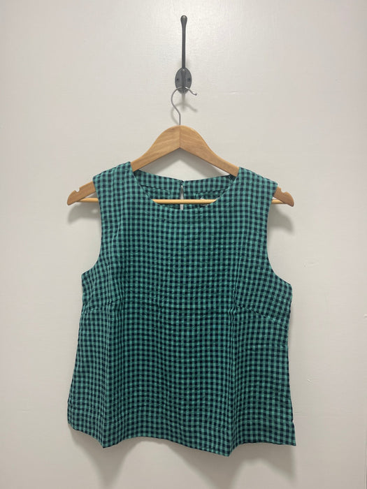 Bibico Pippa Sleeveless Duck Egg Gingham