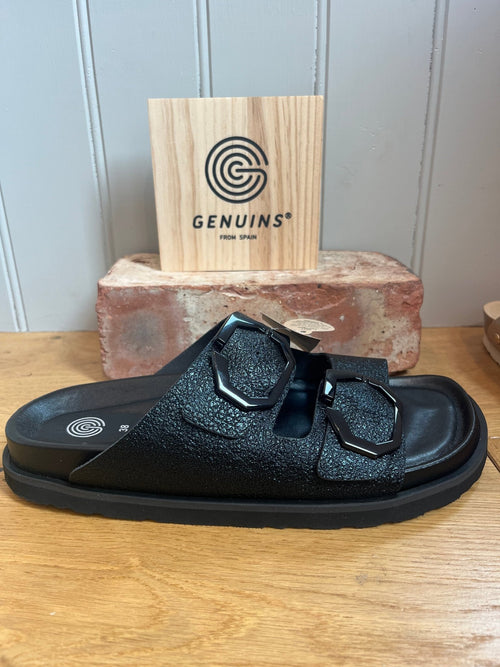 picture of Genuins Galia Sandal Black Shimmer (Vegan) - Number Two - womens - fashion - Footwear - Genuins 1
