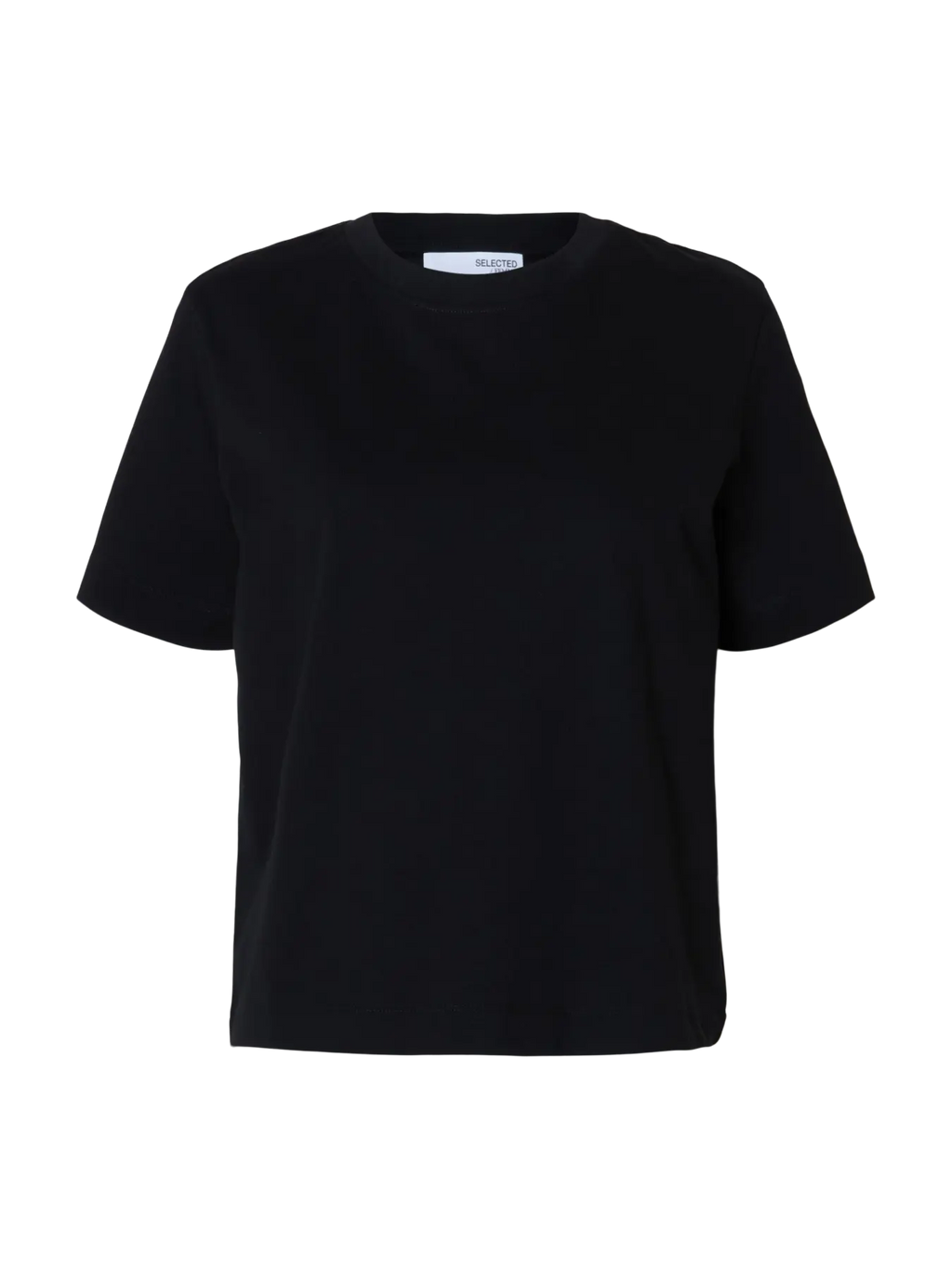 Selected Femme Essential SS Boxy Tee - Black