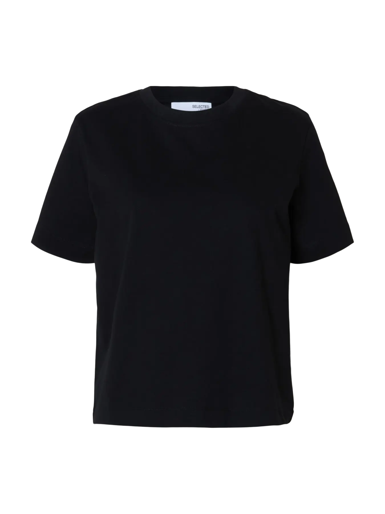 Selected Femme Essential SS Boxy Tee - Black
