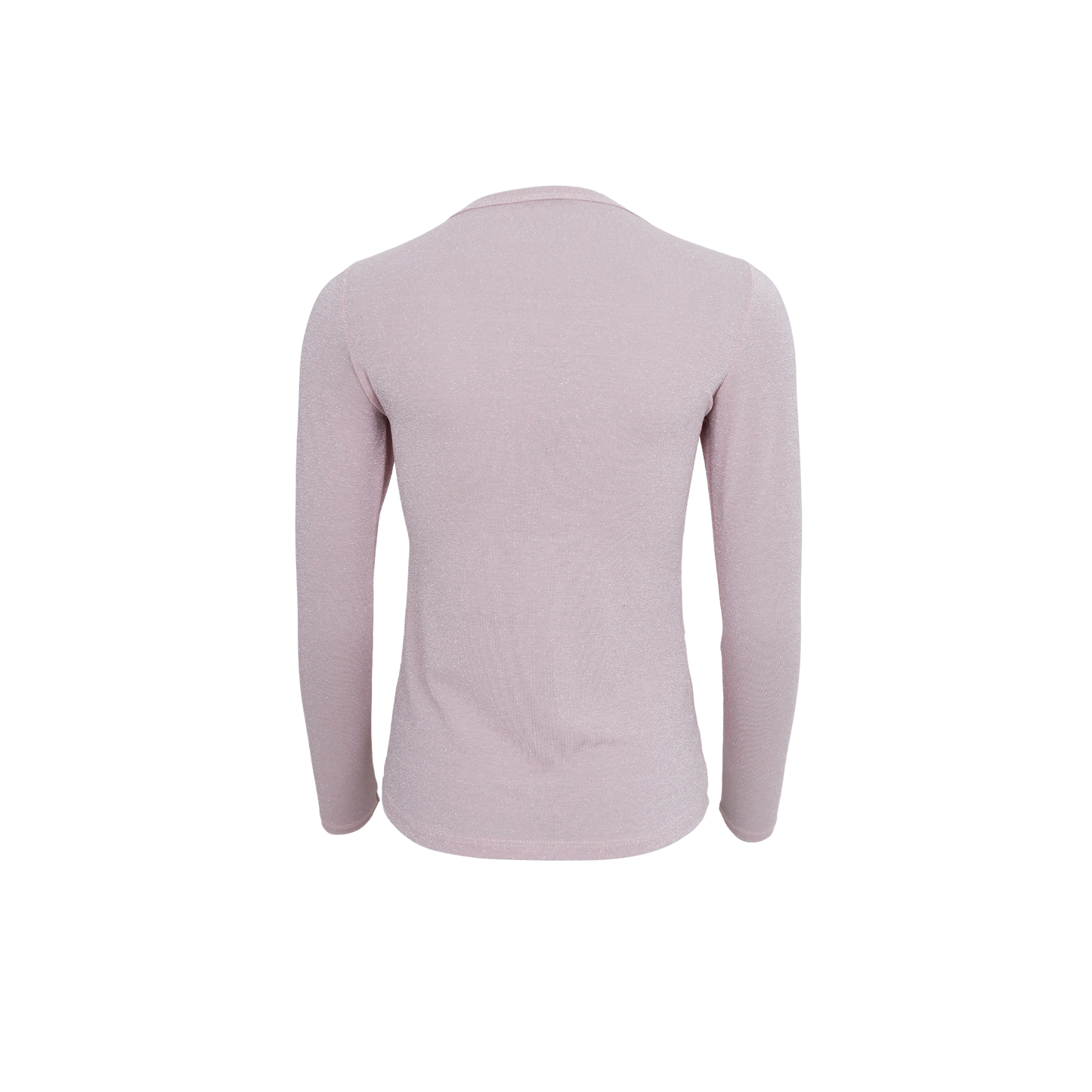 Black Colour FAYE Lurex Blouse T Shirt- Pale Rose