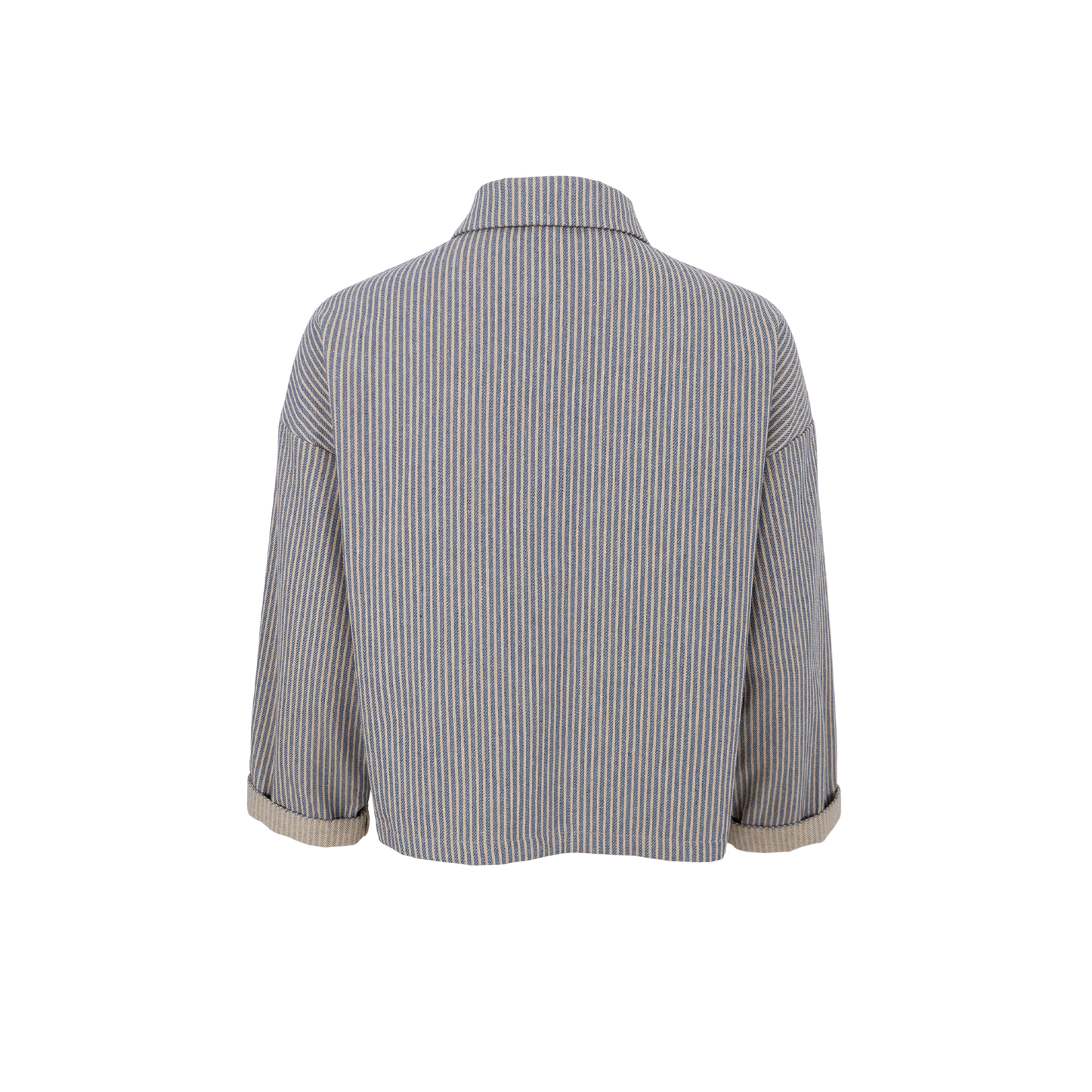 Black Colour ROSS Short Jacket - Blue Stripe