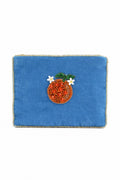 picture of My Doris Small Velvet Beaded Pouch - Blue Orange - Number Two - womens - fashion - accessories - My Doris 2