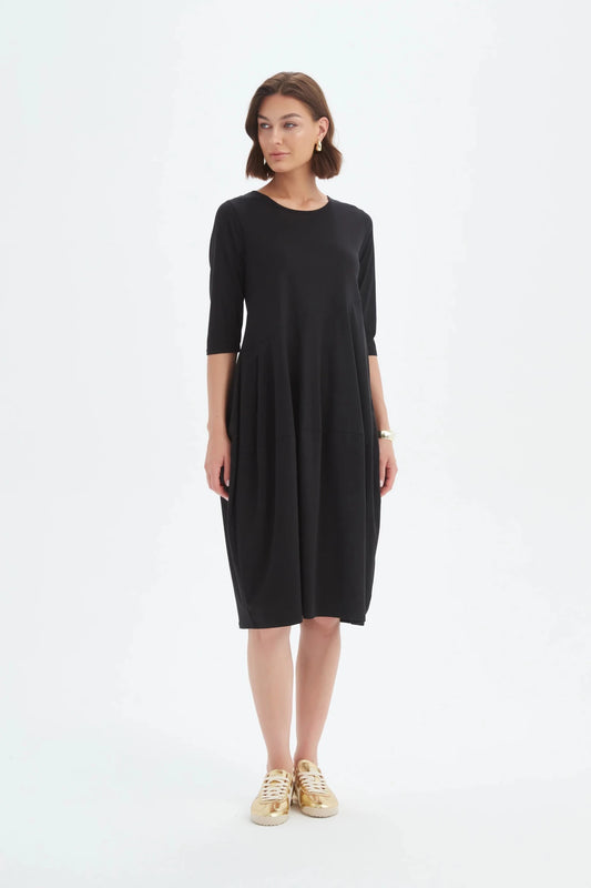 picture of Tirelli Diagonal Seam Summer Dress - Black - Number Two - womens - fashion - clothing - Tirelli 1