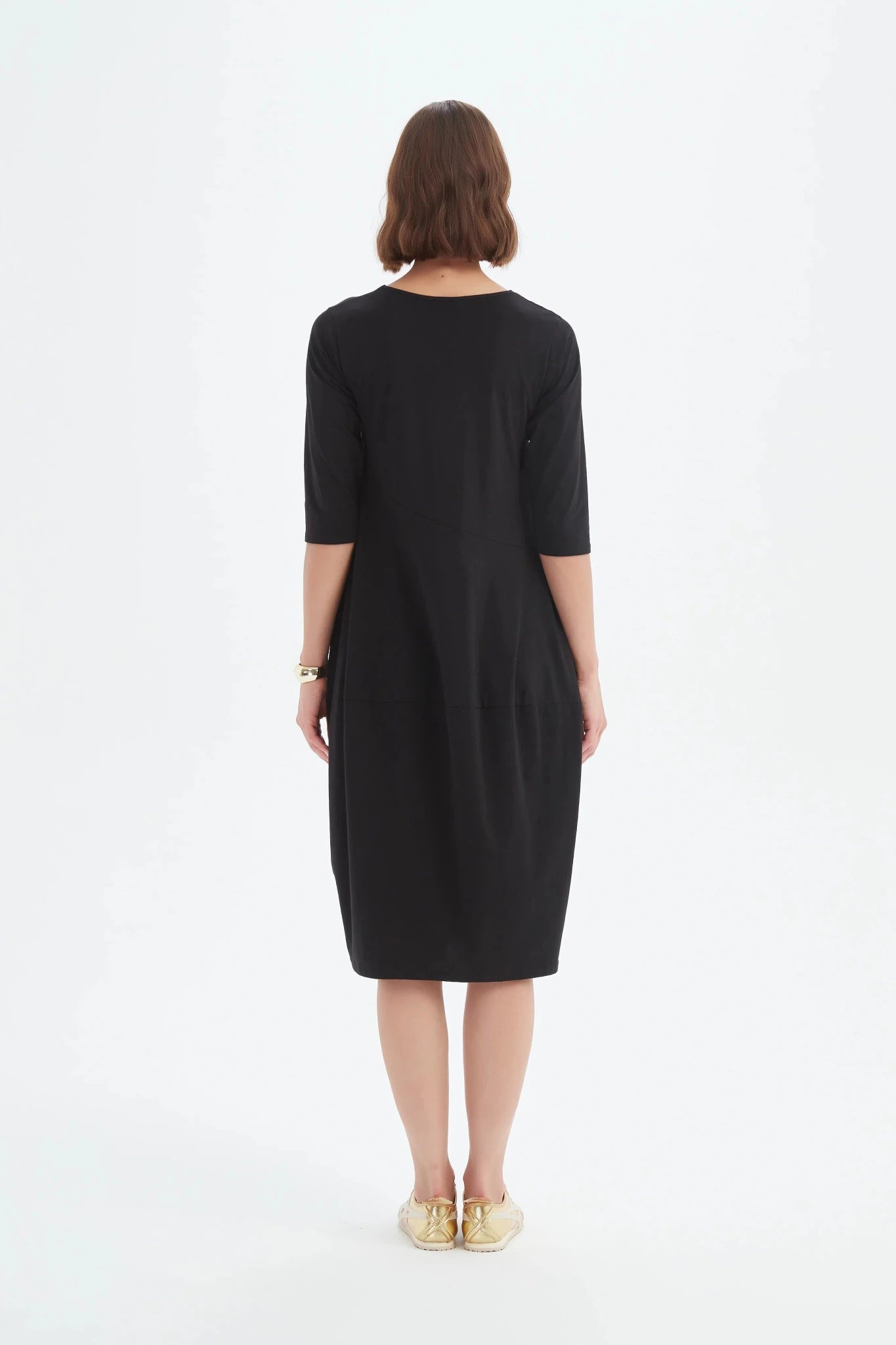 picture of Tirelli Diagonal Seam Summer Dress - Black - Number Two - womens - fashion - clothing - Tirelli 3