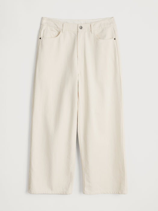 Seasalt Barnes Wide Leg Crop Jeans Ecru