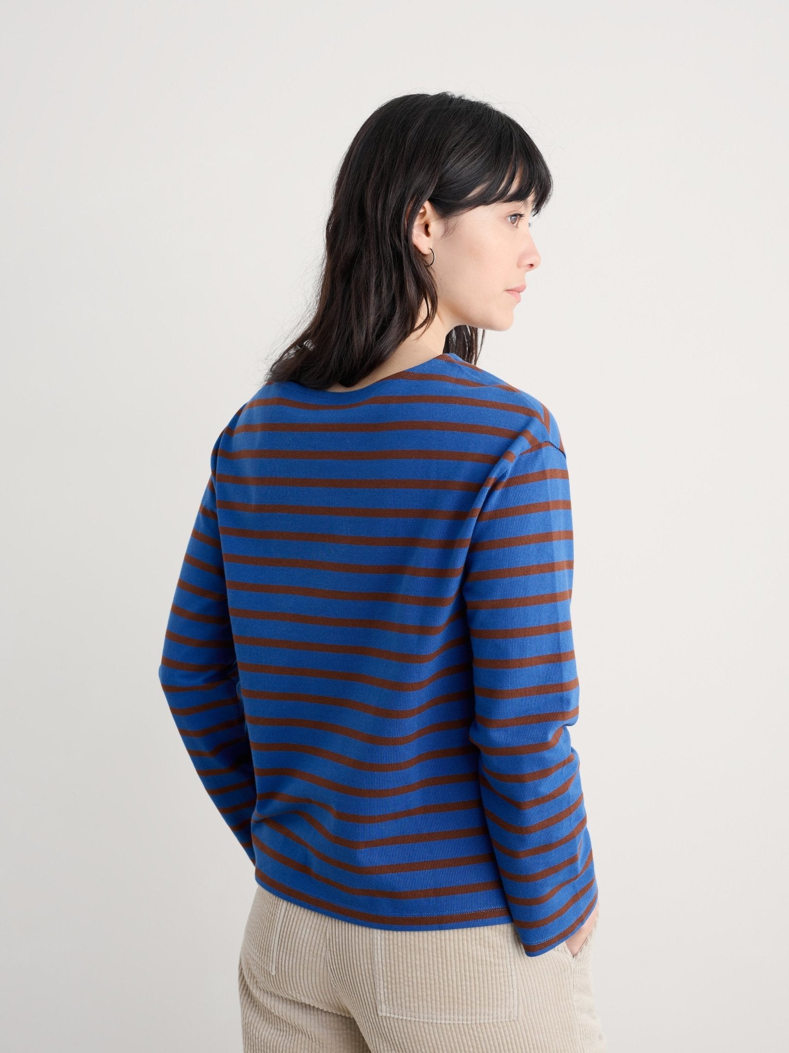 picture of Seasalt Beach Boat Top - Breton Ink Cocoa - Number Two - womens - fashion - clothing - Seasalt 2