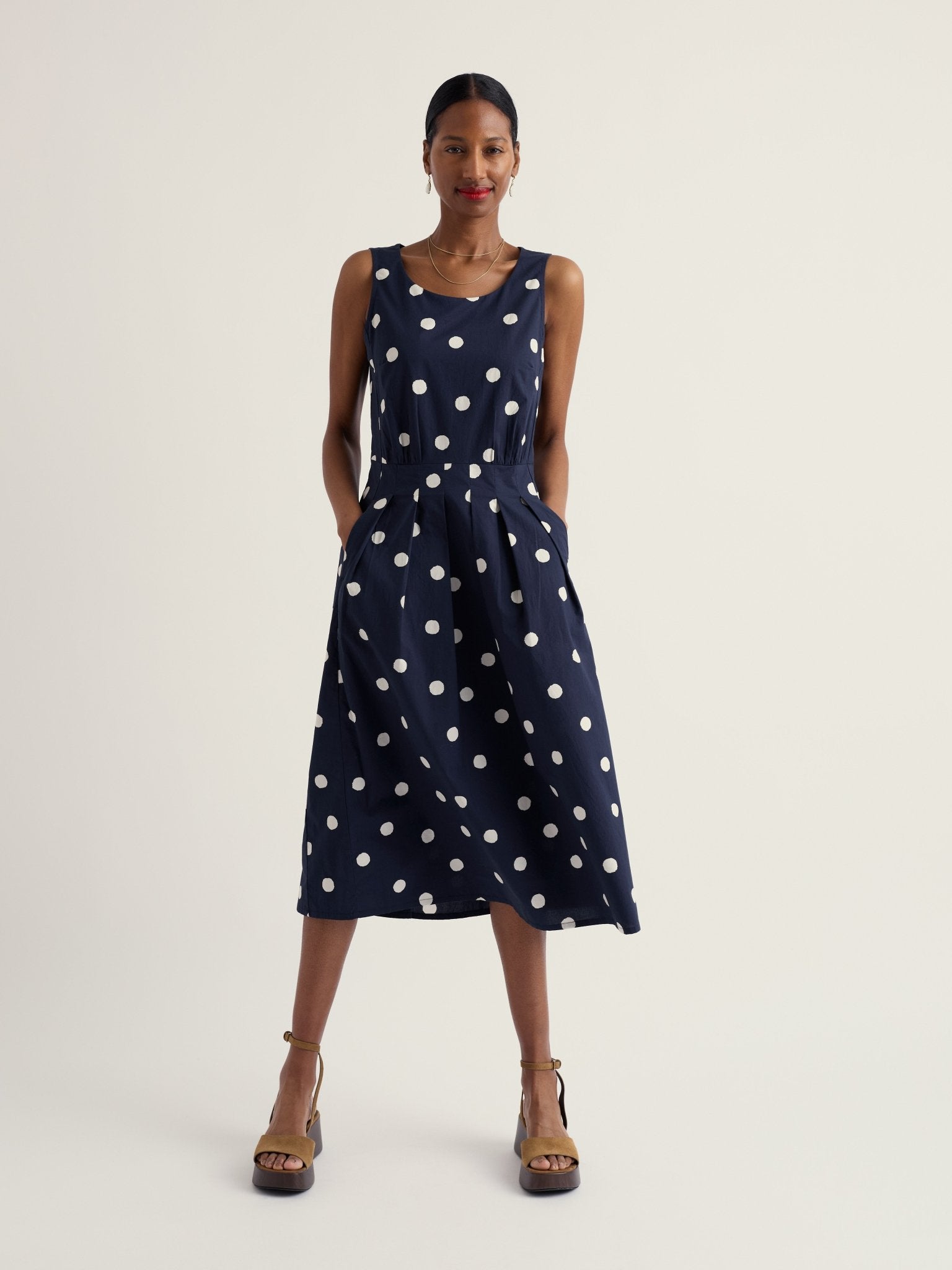 picture of Seasalt Belle Dress - Spot Marine - Number Two - womens - fashion - clothing - Seasalt 2