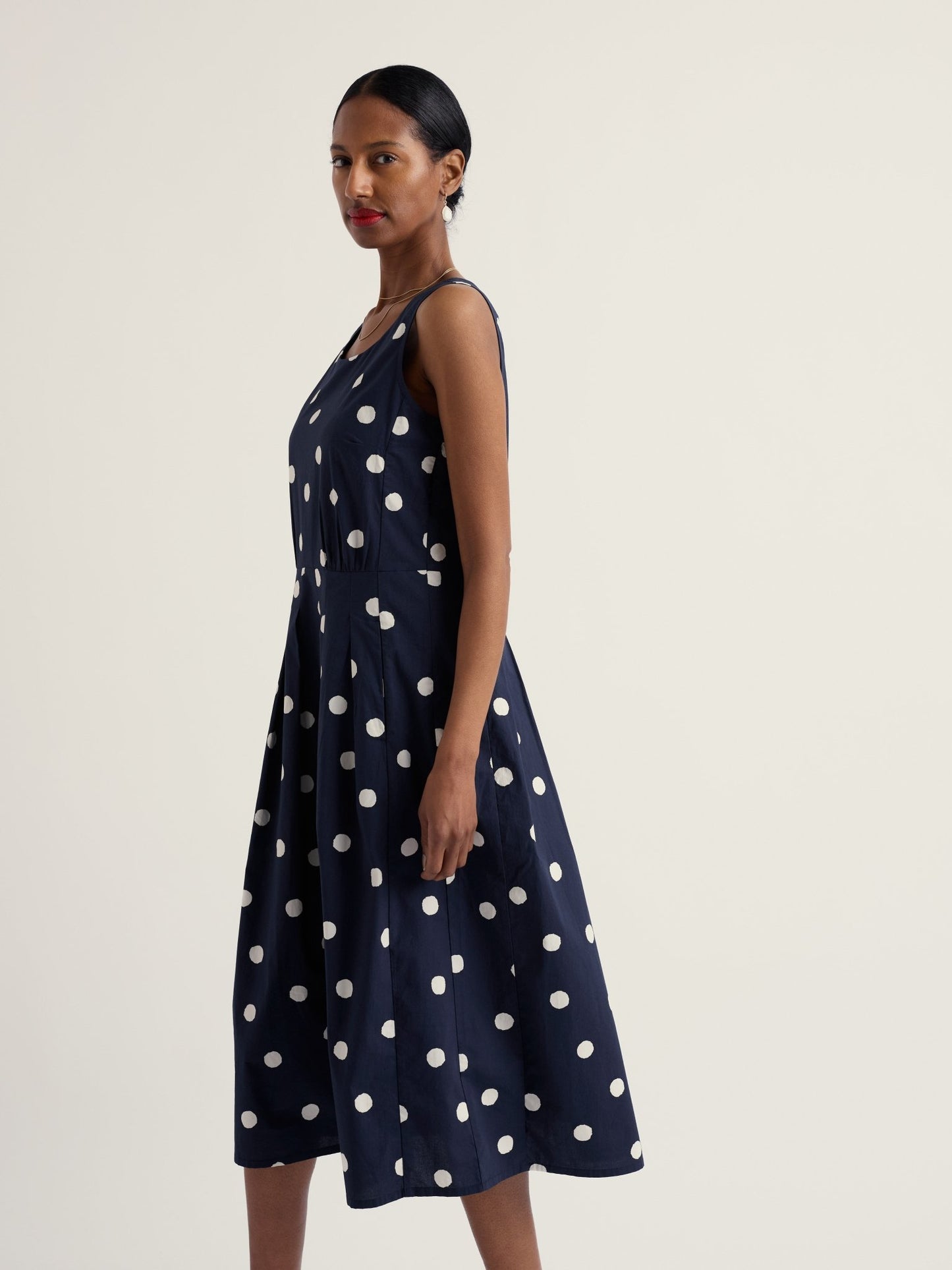 picture of Seasalt Belle Dress - Spot Marine - Number Two - womens - fashion - clothing - Seasalt 1