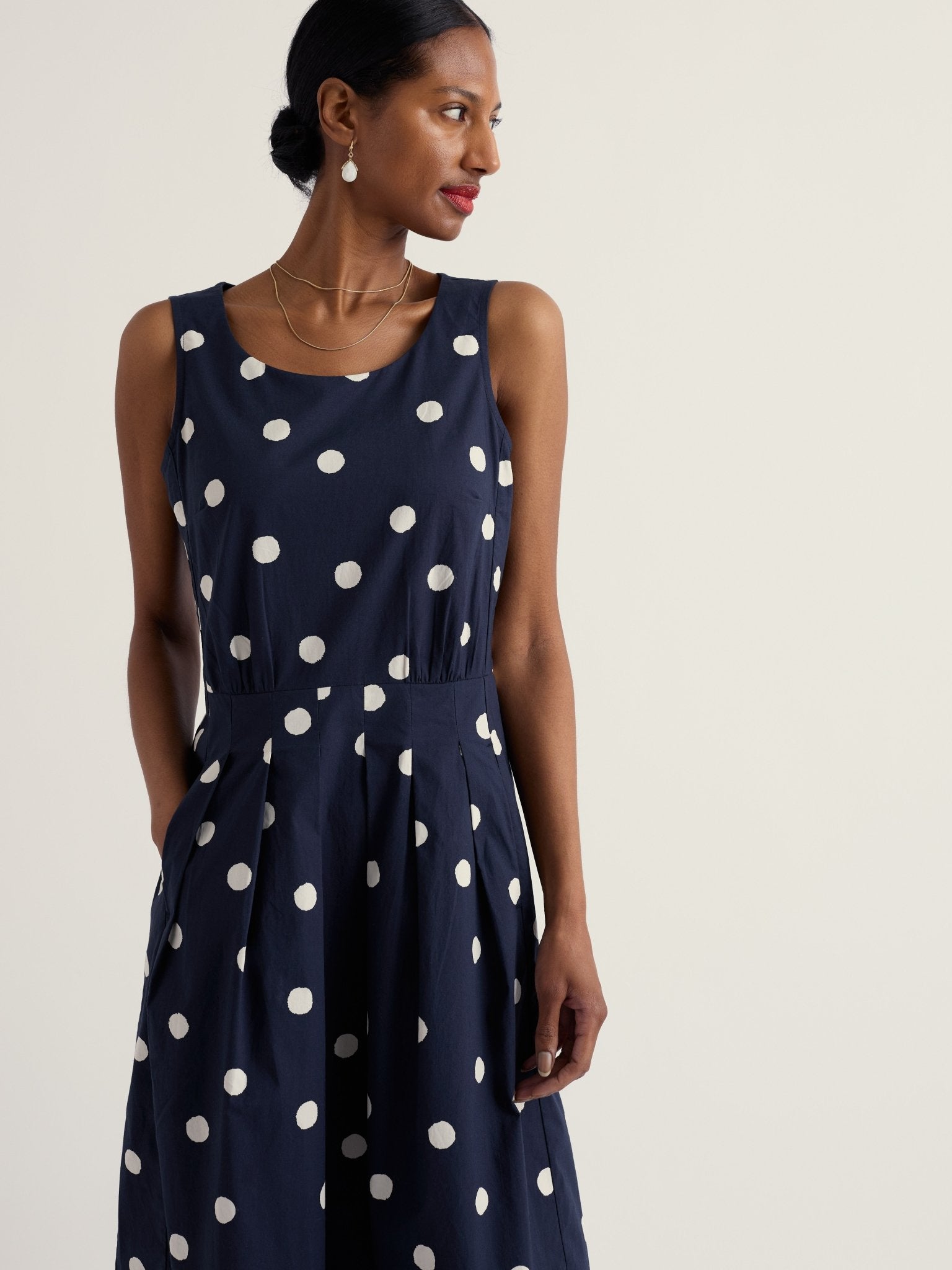 picture of Seasalt Belle Dress - Spot Marine - Number Two - womens - fashion - clothing - Seasalt 5