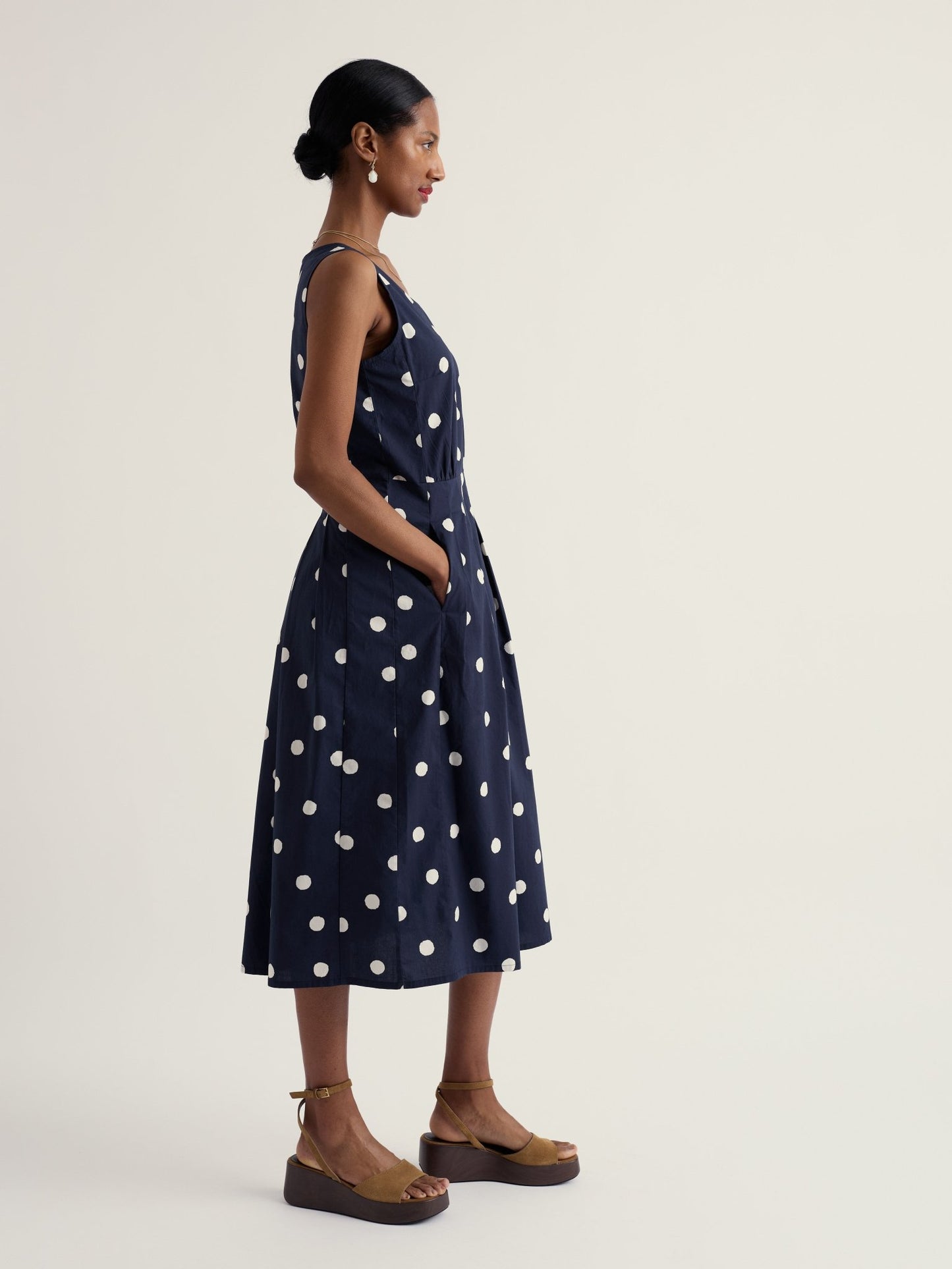 picture of Seasalt Belle Dress - Spot Marine - Number Two - womens - fashion - clothing - Seasalt 3