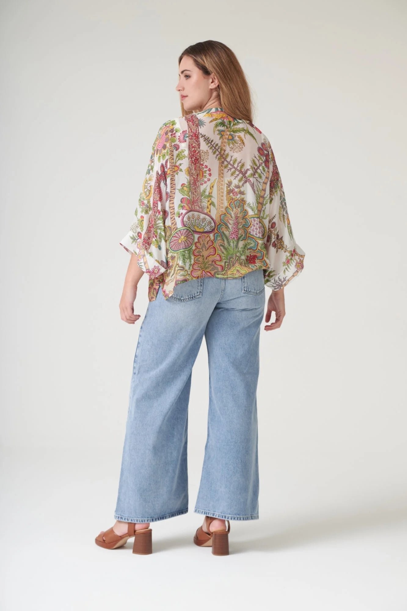 picture of One Hundred Stars Kimono - Boho Garden Ecru - Number Two - womens - fashion - clothing - One Hundred Stars 6