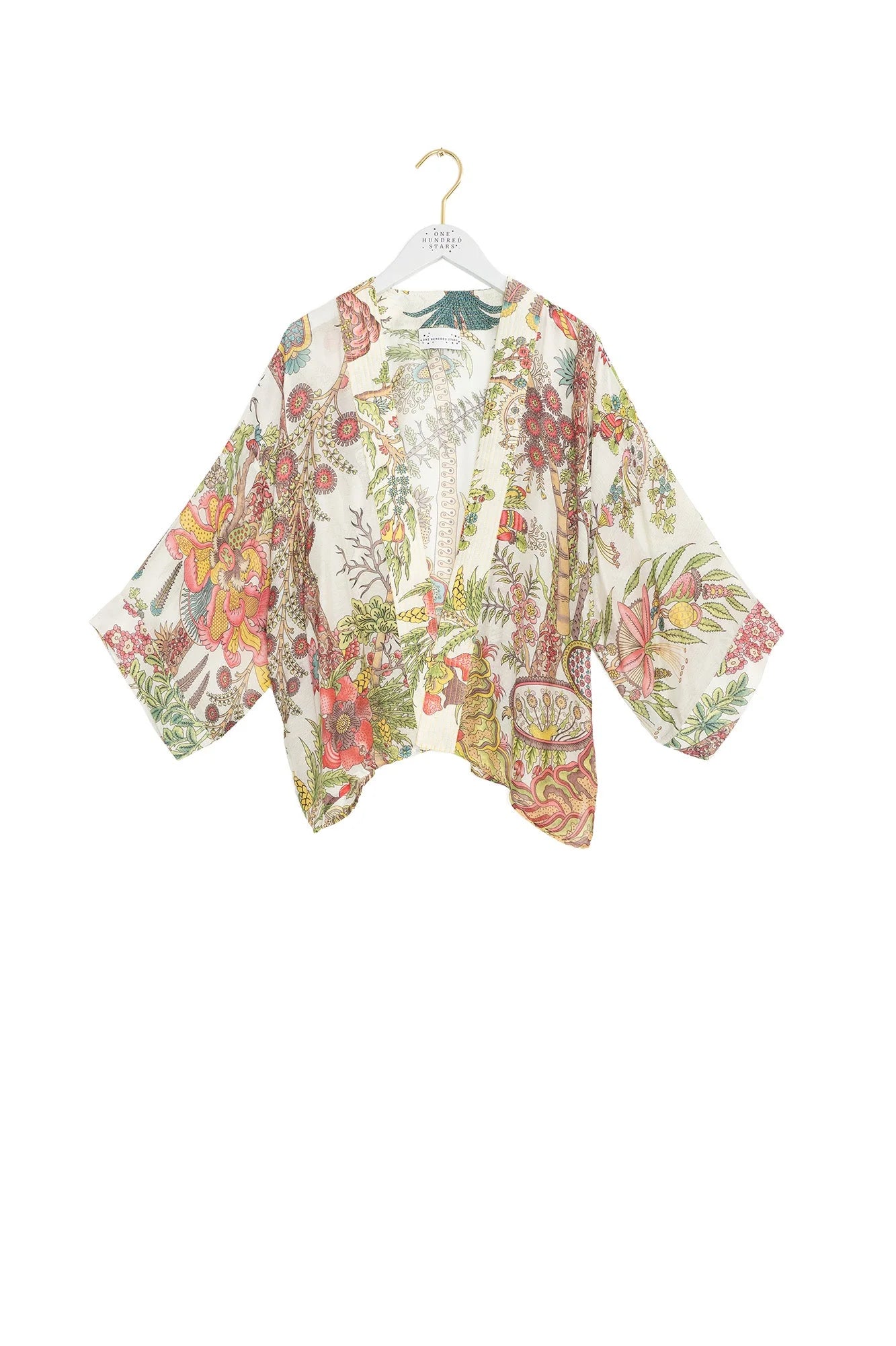 picture of One Hundred Stars Kimono - Boho Garden Ecru - Number Two - womens - fashion - clothing - One Hundred Stars 4