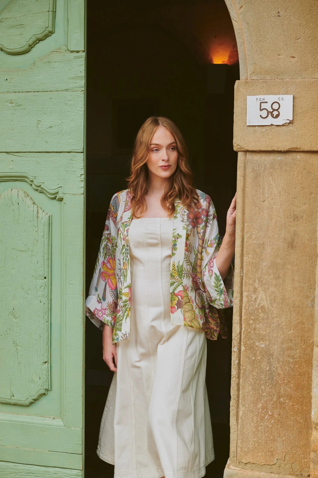 picture of One Hundred Stars Kimono - Boho Garden Ecru - Number Two - womens - fashion - clothing - One Hundred Stars 3