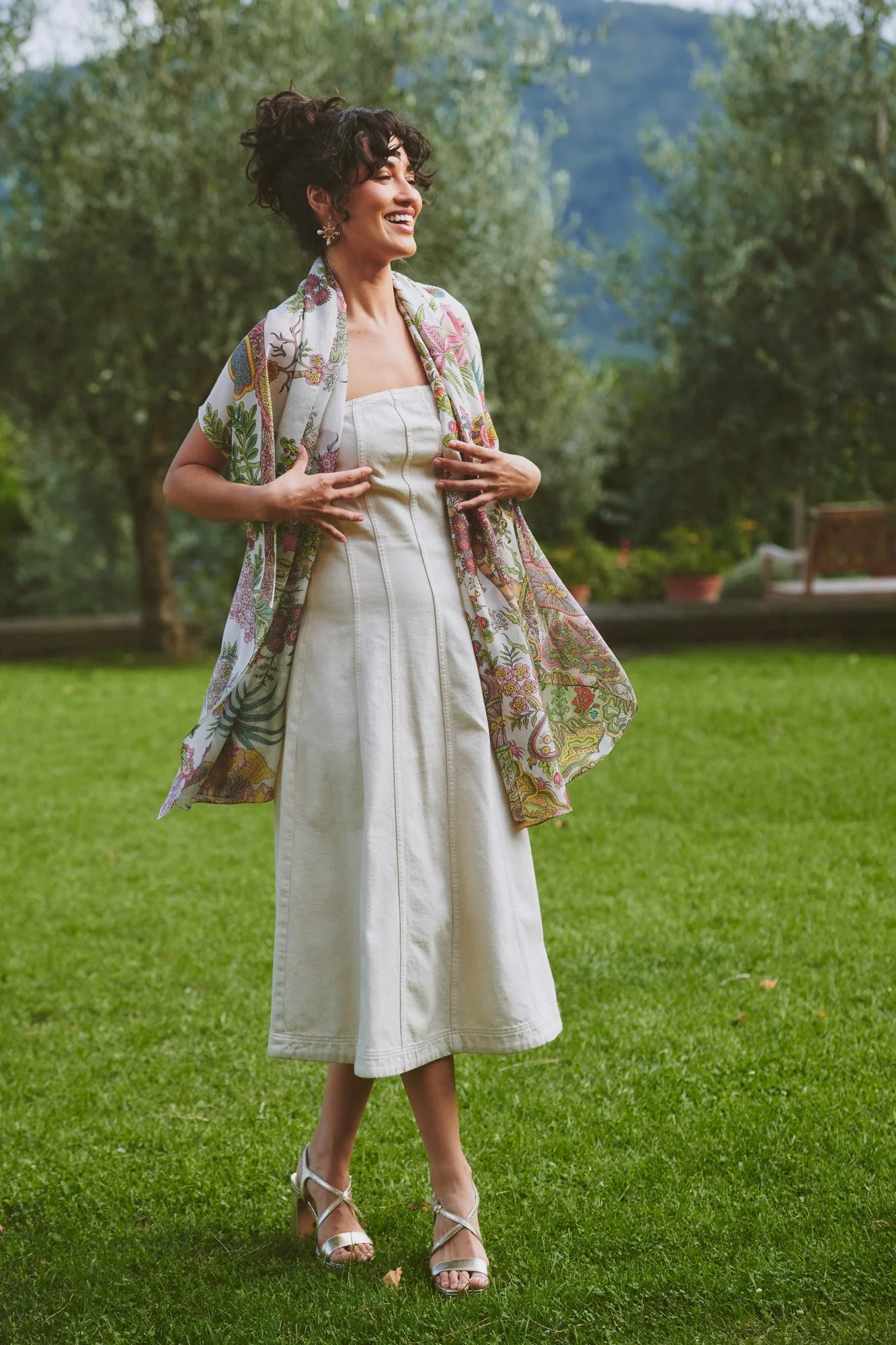 picture of One Hundred Stars Scarf - Boho Garden Ecru - Number Two - womens - fashion - accessories - One Hundred Stars 4