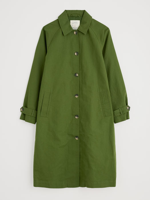 Seasalt Boscastle Organic Cotton Mac Forest Green