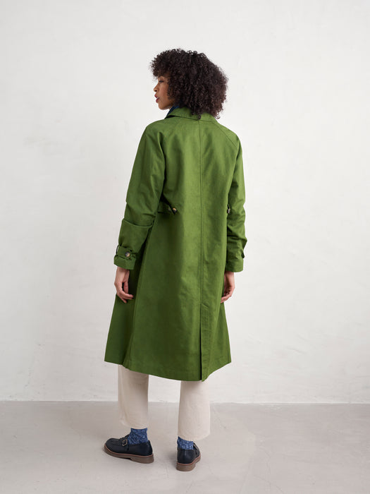 Seasalt Boscastle Organic Cotton Mac Forest Green