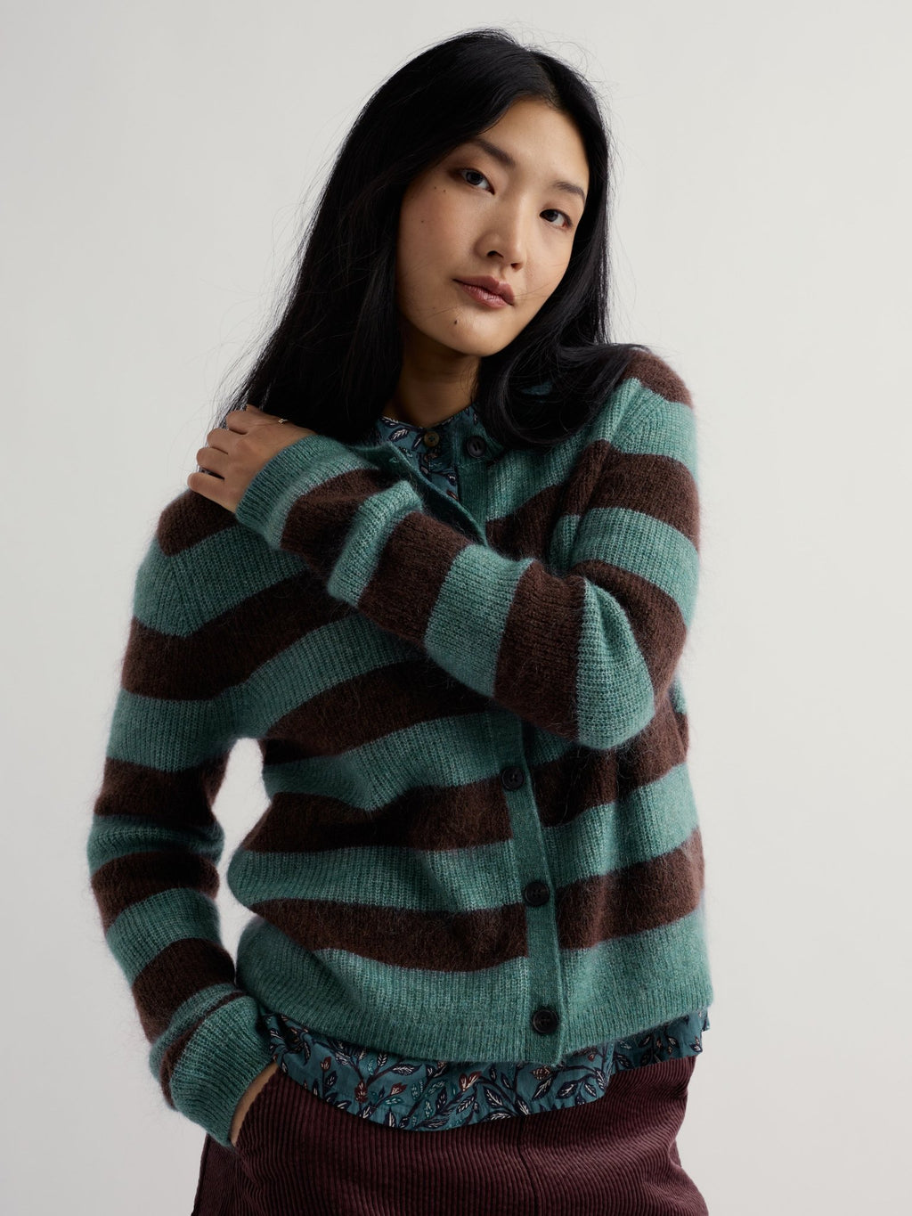 picture of Seasalt Burnished Light Cardigan - Hare Bell Seedbed Dune Grass - Number Two - womens - fashion - clothing - Seasalt 1